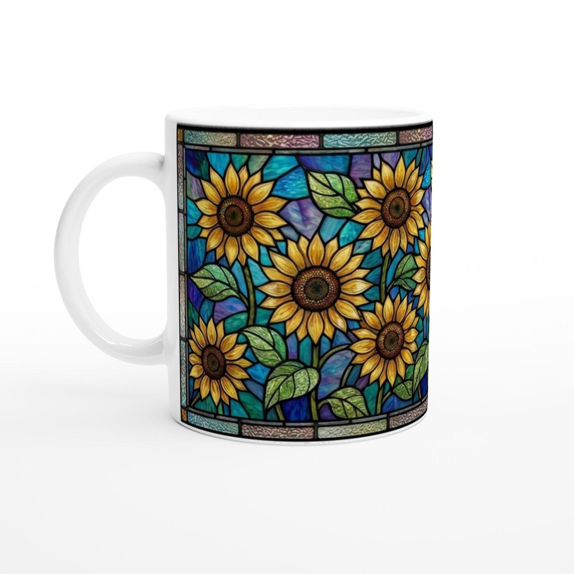 Sunflower Cups Set -  Large and Small Ceramic Mugs