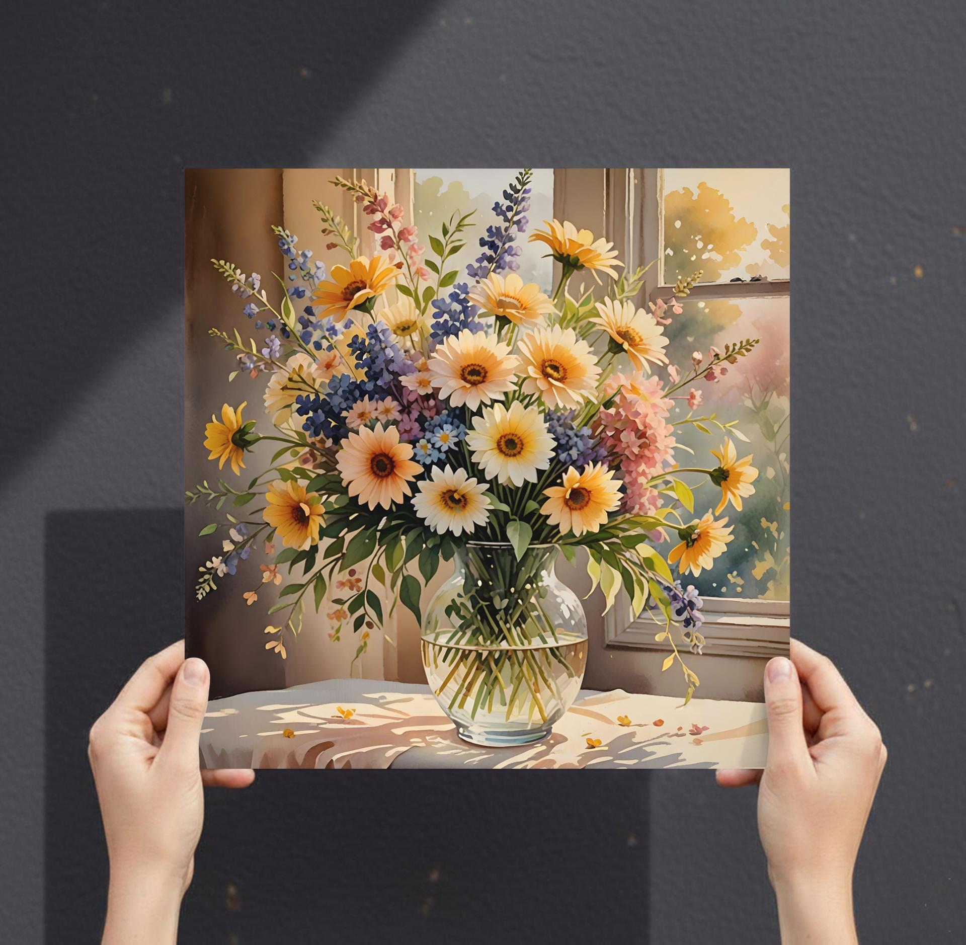 Floral Print - Framed or Unframed - Original Art - Print on Paper