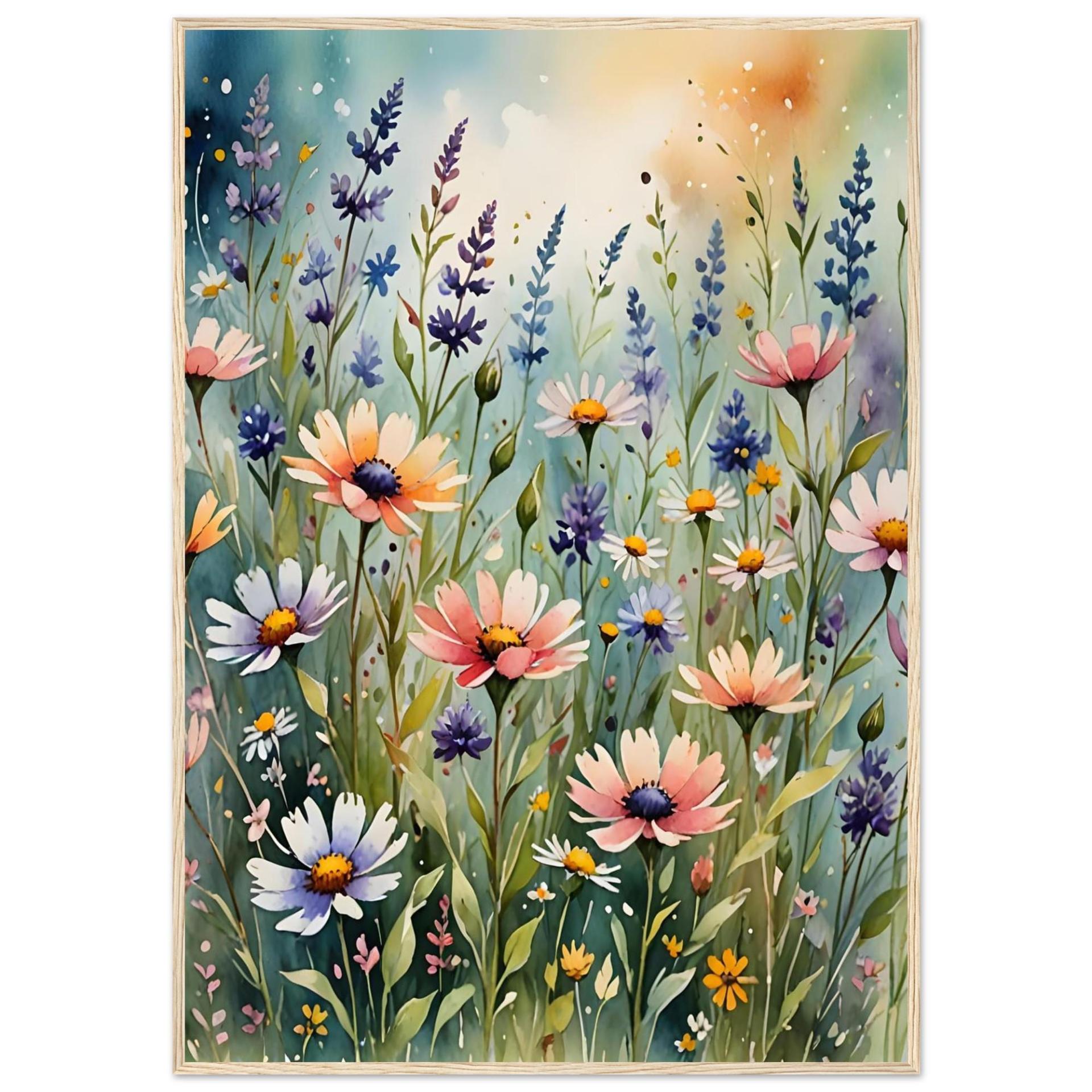 Floral Print - Framed or Unframed - Original Art - Print on Paper