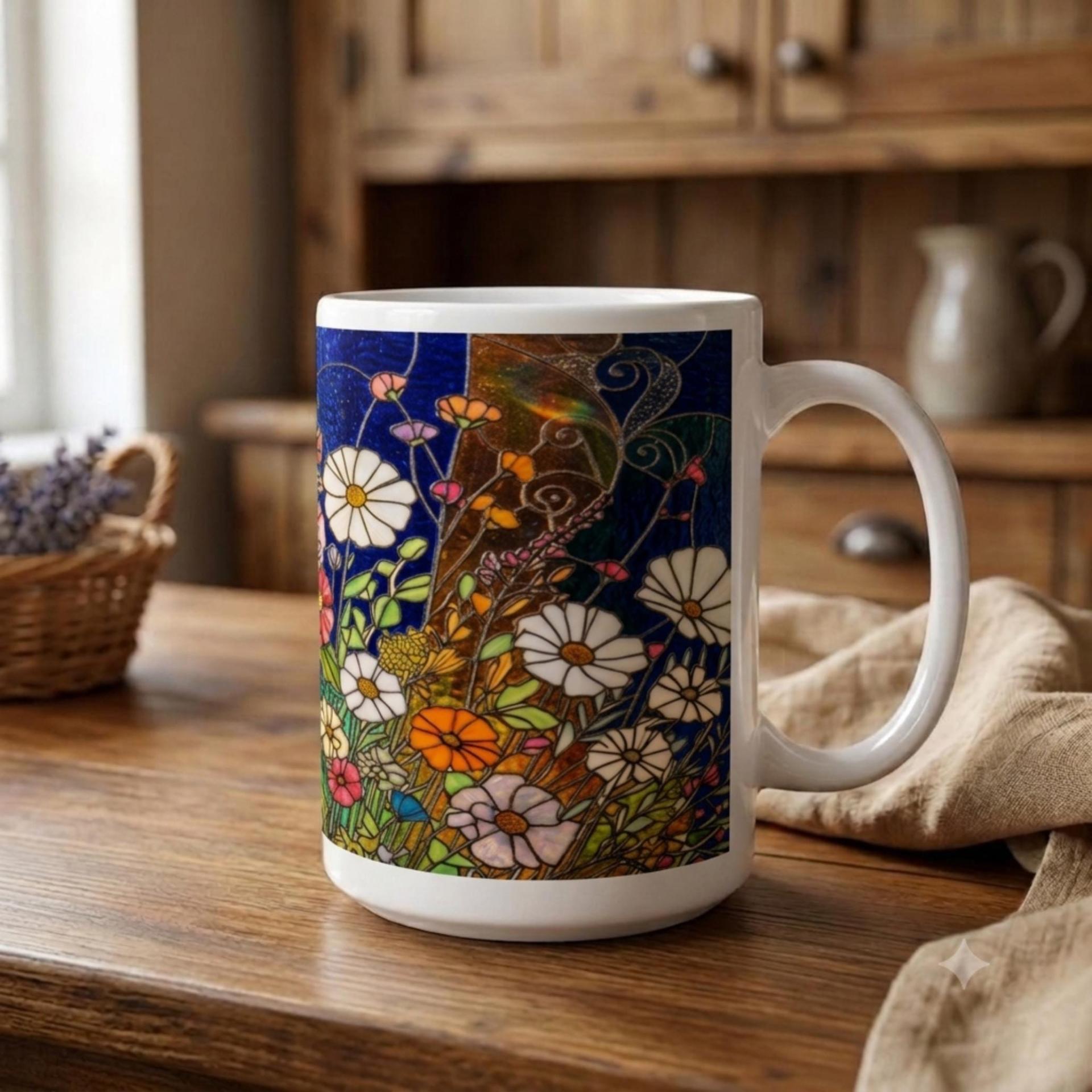 Floral Cups -  Large and Small Ceramic Mugs