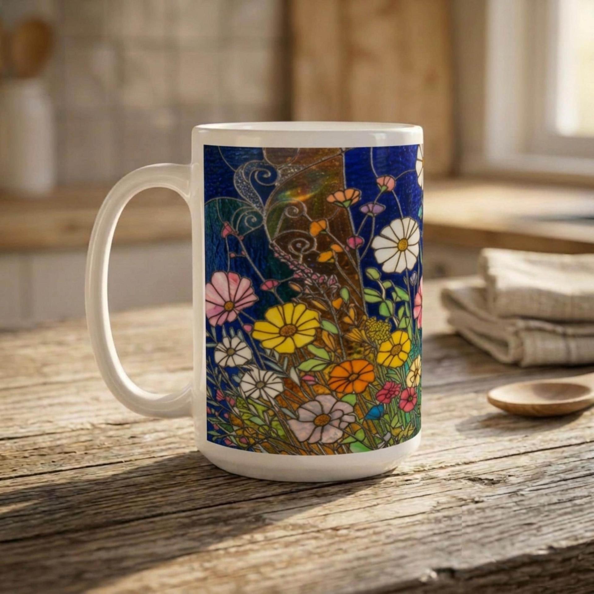 Floral Cups -  Large and Small Ceramic Mugs