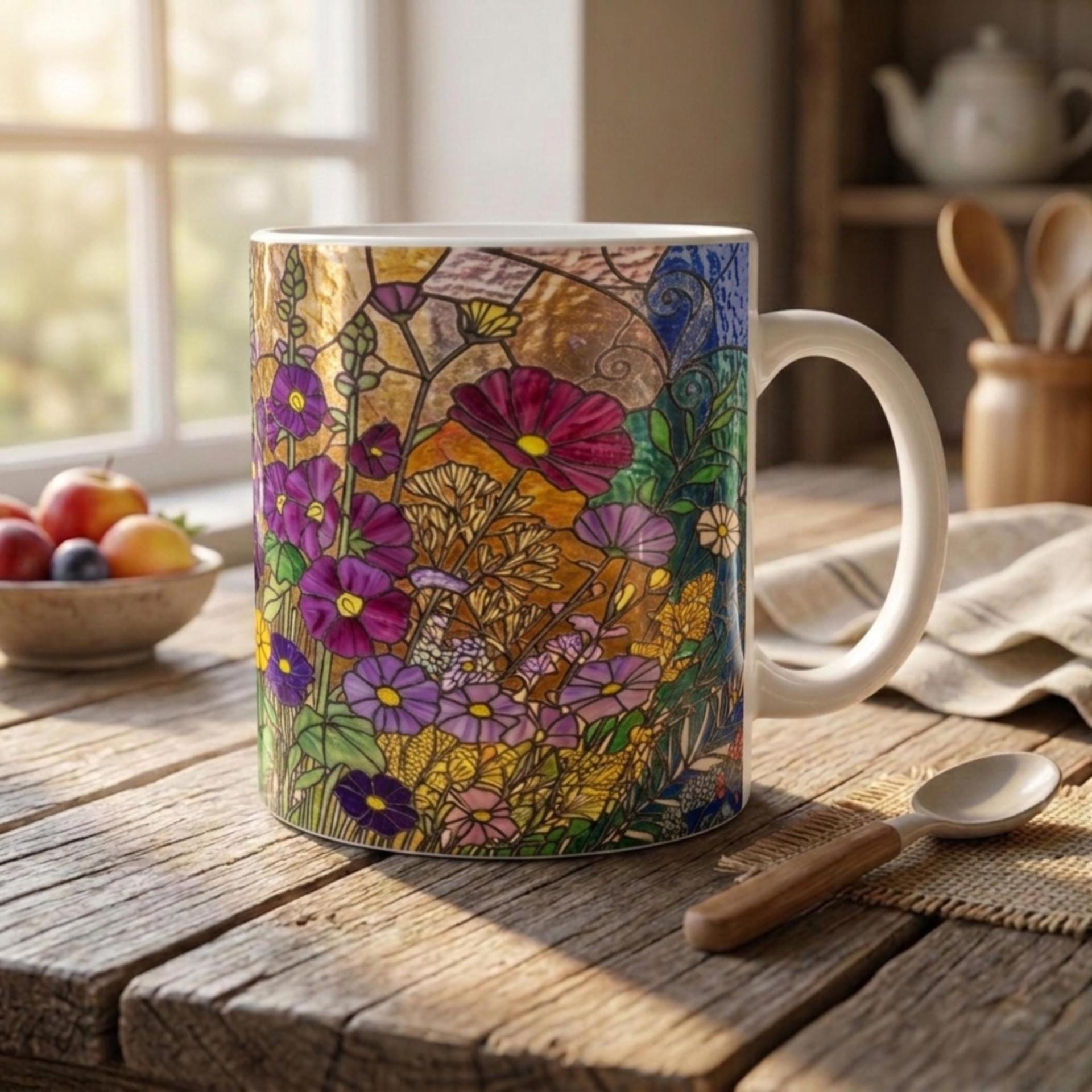 Floral Cups -  Large and Small Ceramic Mugs