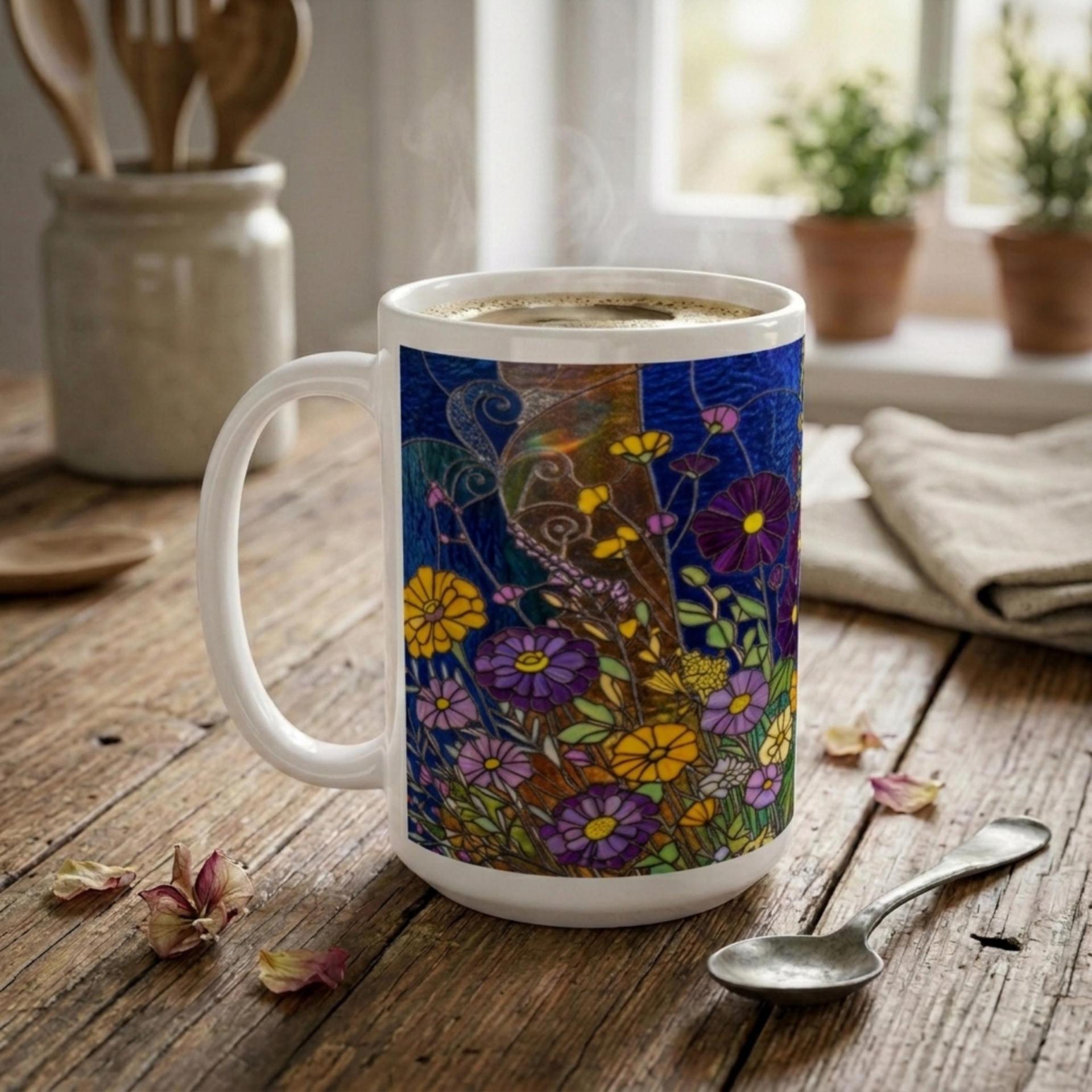 Floral Cups -  Large and Small Ceramic Mugs