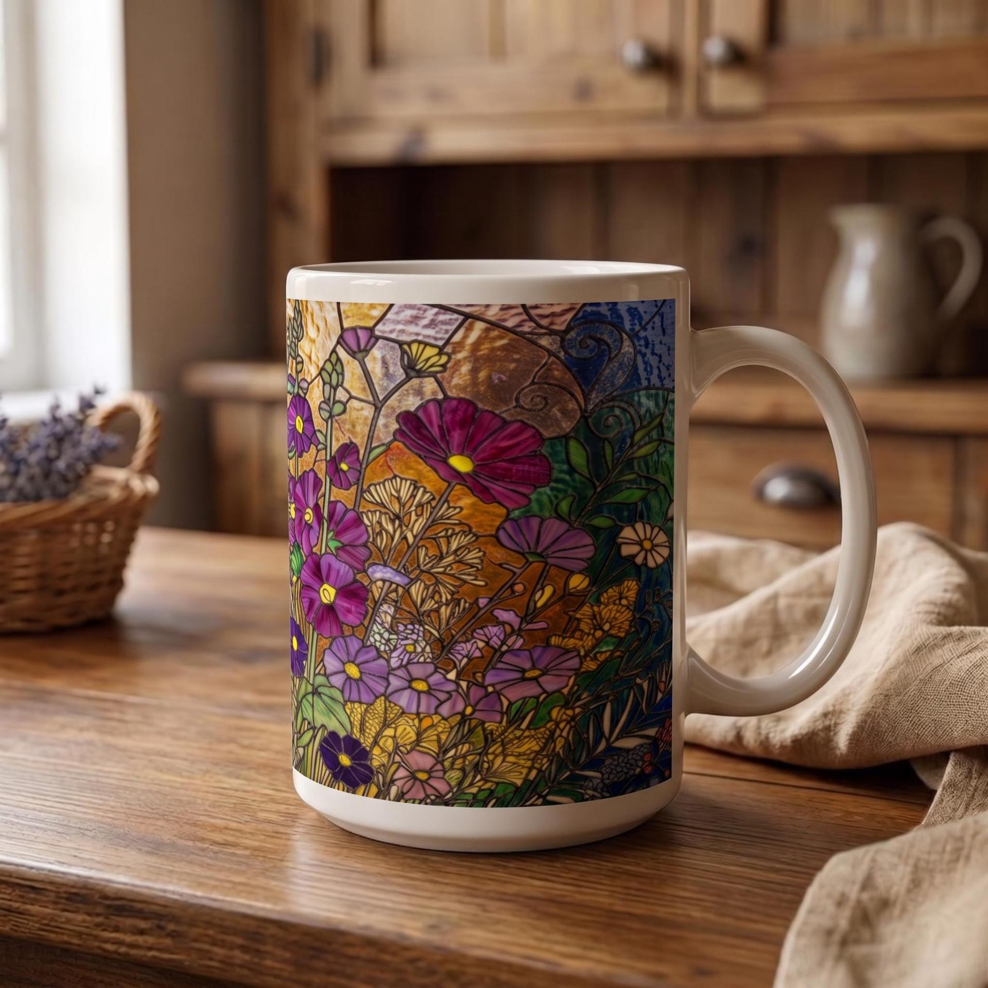 Floral Cups -  Large and Small Ceramic Mugs