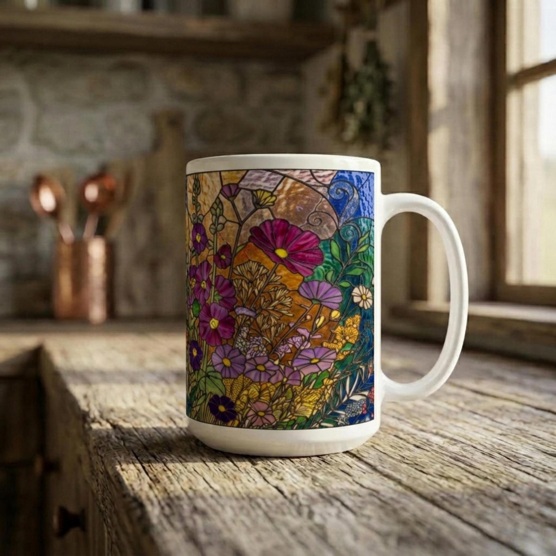 Floral Cups -  Large and Small Ceramic Mugs