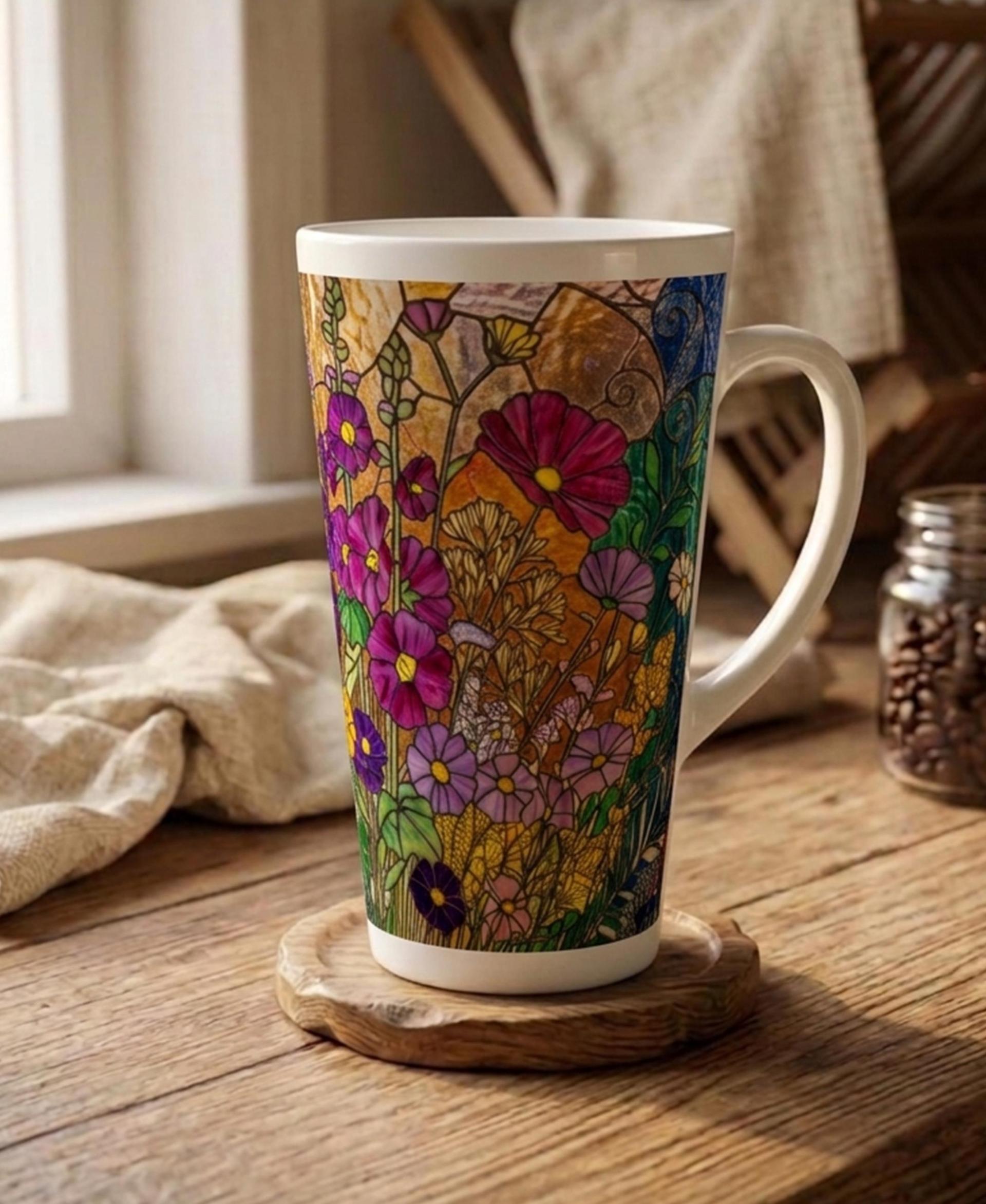 Latte 17oz Ceramic Mug - Coffee or Tea Cup, Extra Tall