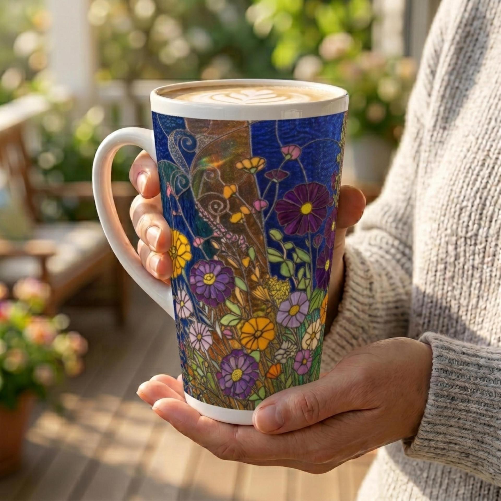 Latte 17oz Ceramic Mug - Coffee or Tea Cup, Extra Tall