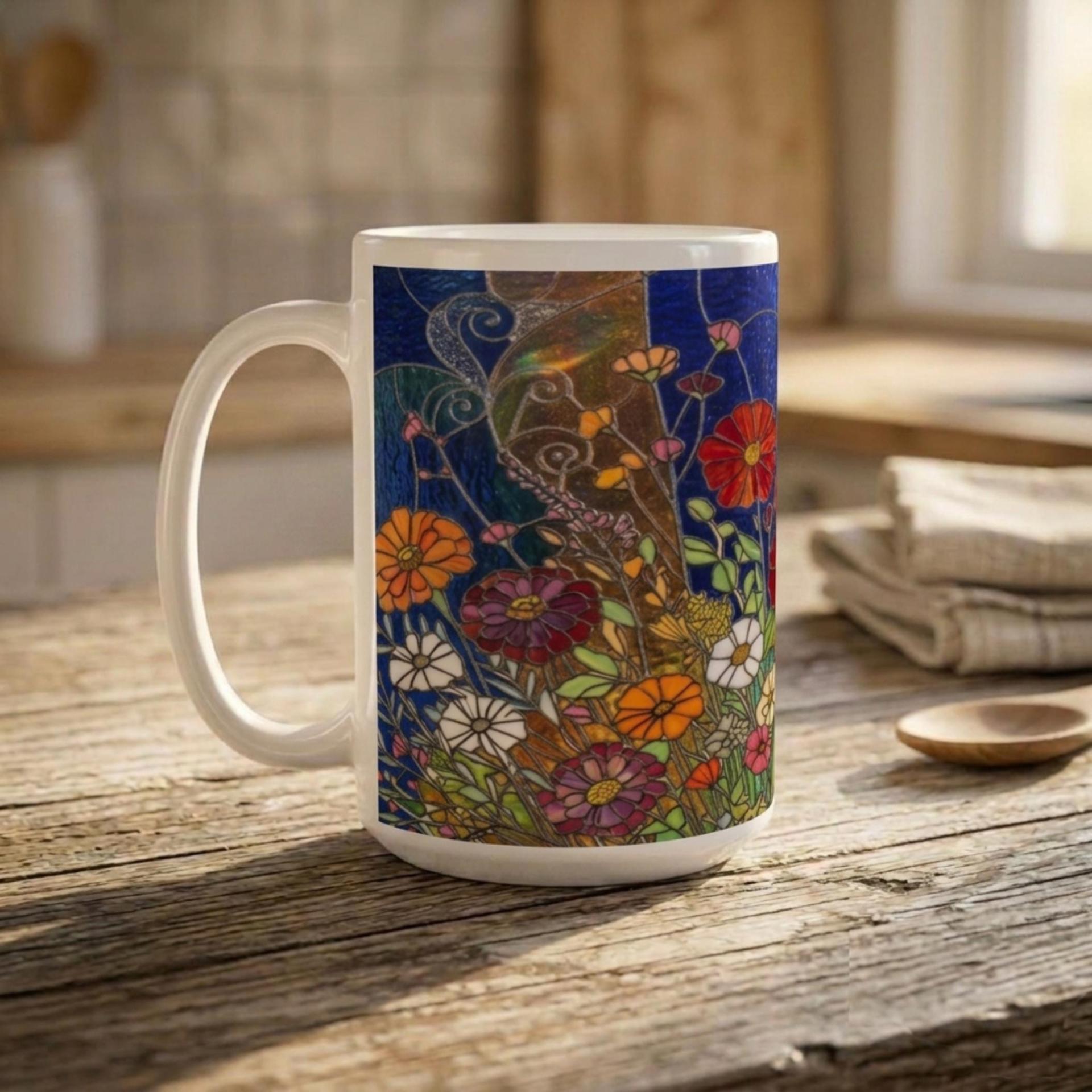 Floral Cups -  Large and Small Ceramic Mugs