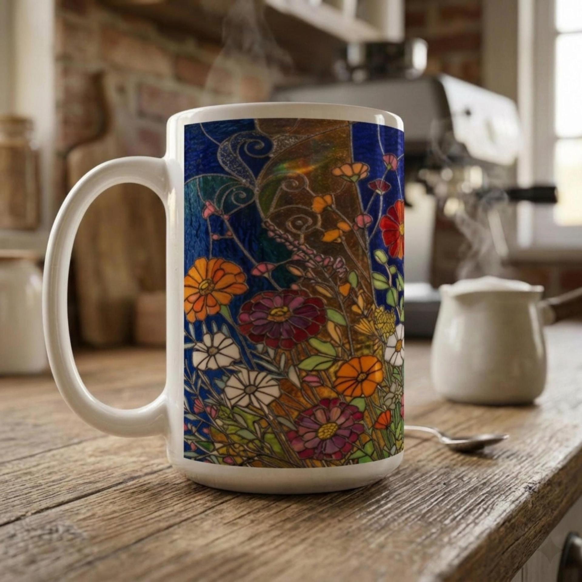Floral Cups -  Large and Small Ceramic Mugs