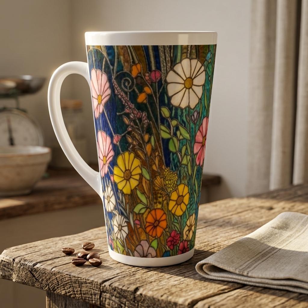 Latte 17oz Ceramic Mug - Coffee or Tea Cup, Extra Tall