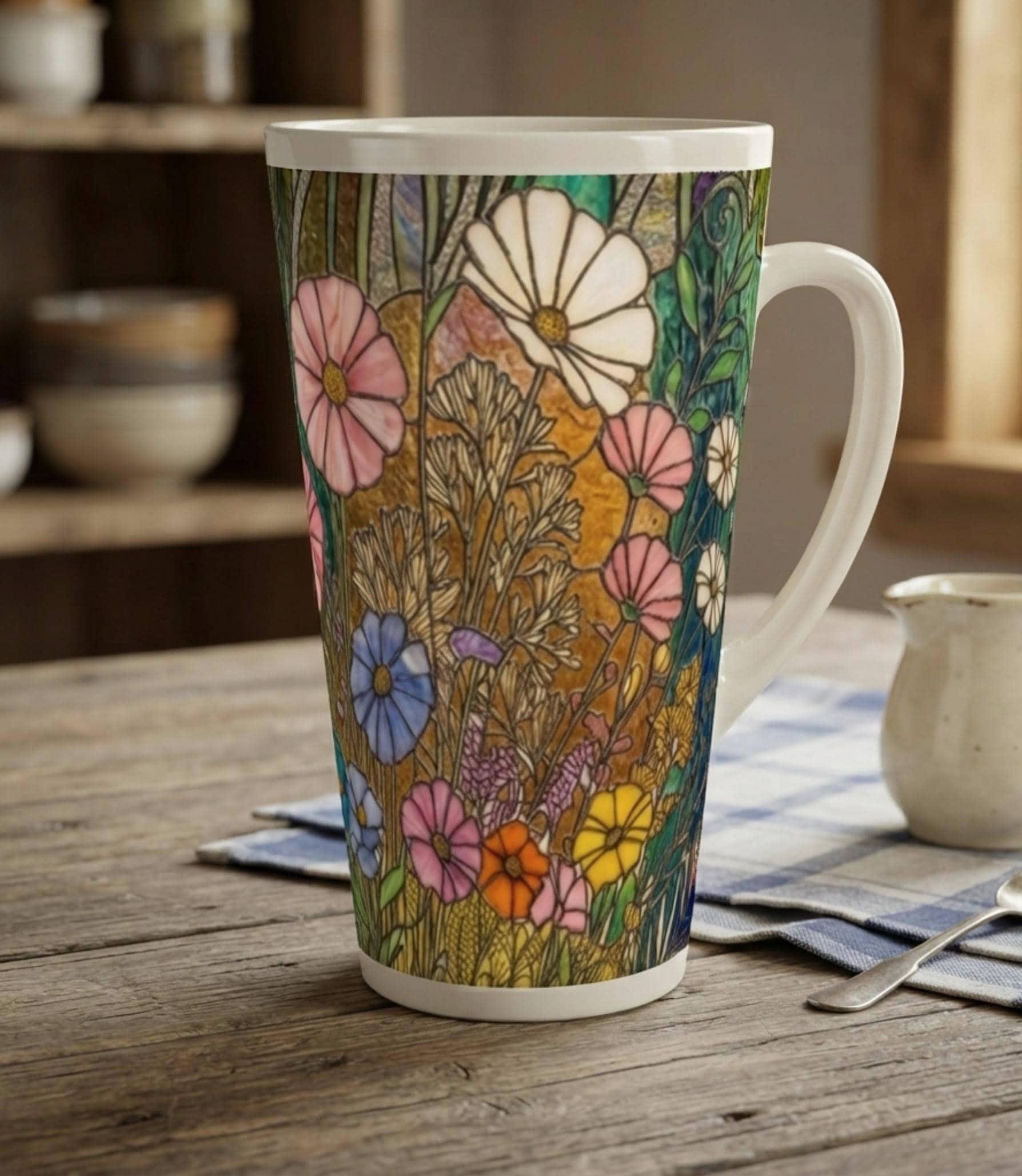 Latte 17oz Ceramic Mug - Coffee or Tea Cup, Extra Tall
