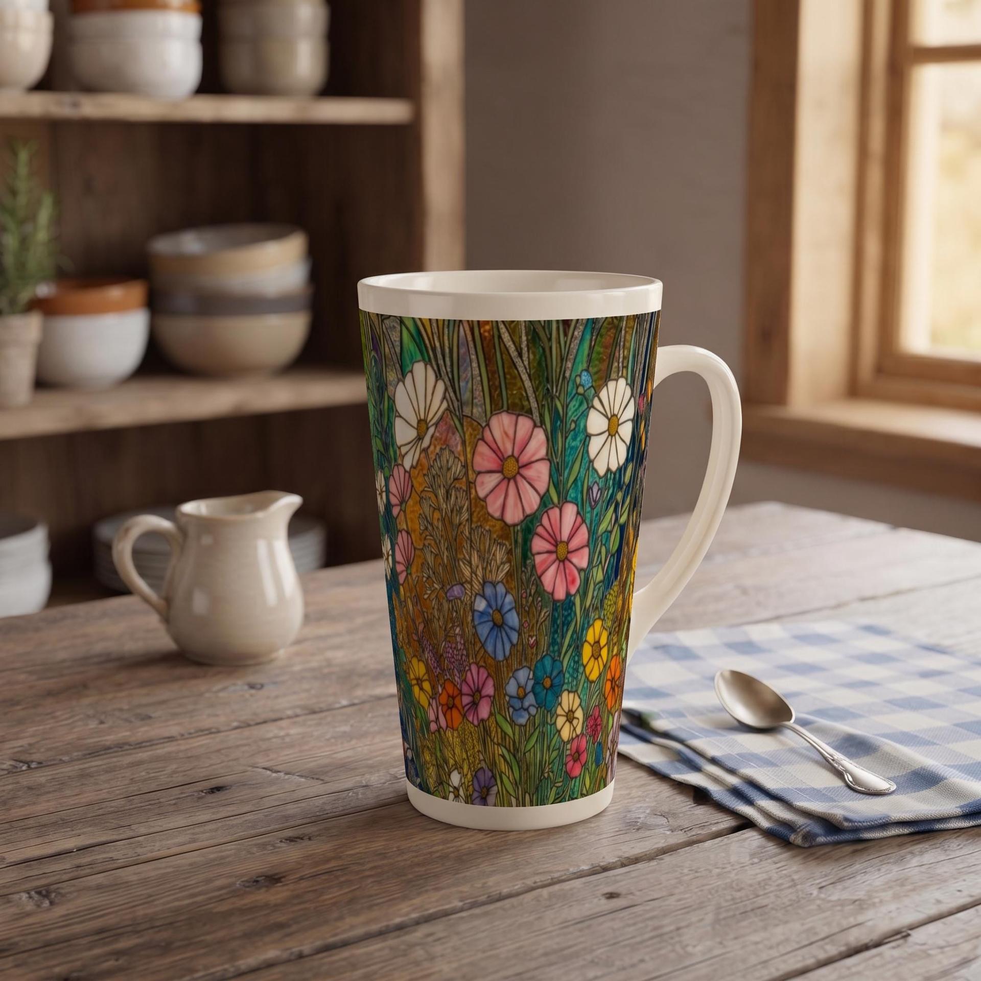 Latte 17oz Ceramic Mug - Coffee or Tea Cup, Extra Tall