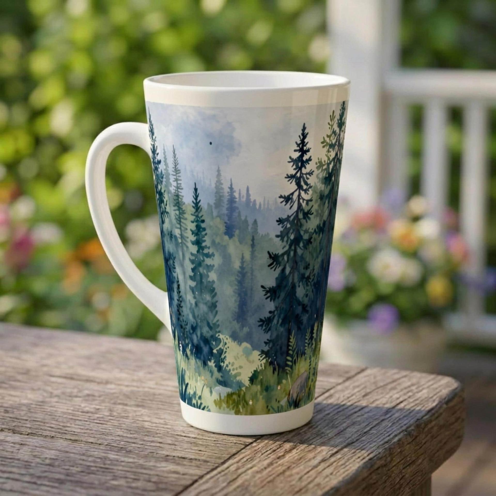 Latte 17oz Ceramic Mug - Coffee or Tea Cup, Extra Tall