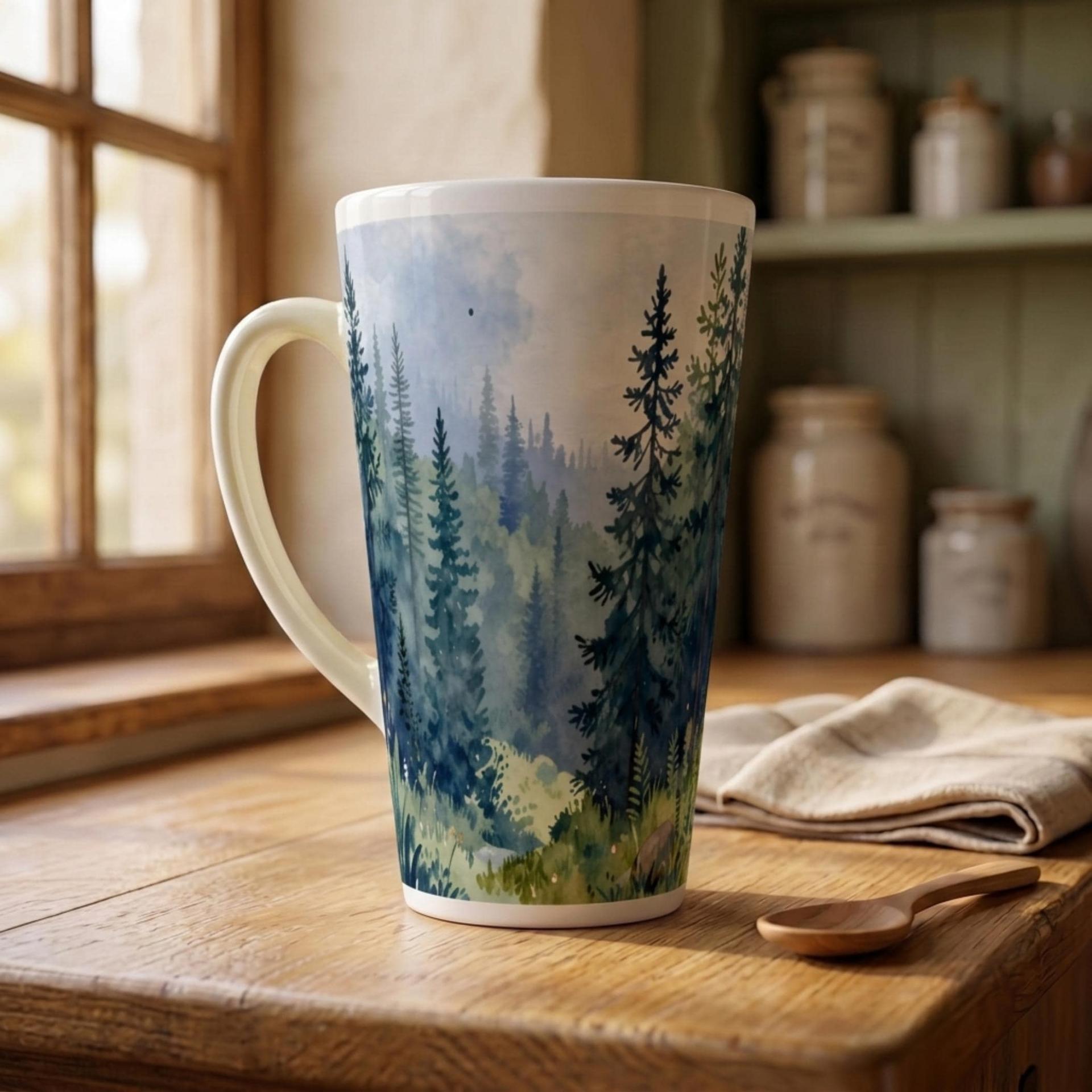 Latte 17oz Ceramic Mug - Coffee or Tea Cup, Extra Tall
