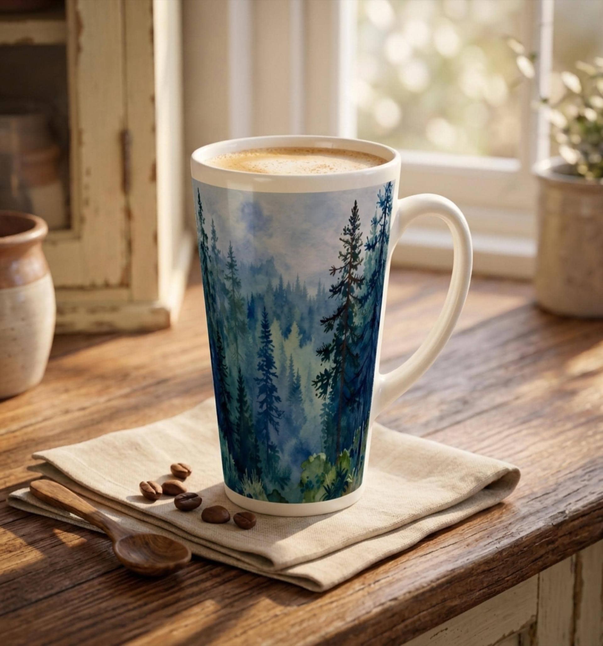 Latte 17oz Ceramic Mug - Coffee or Tea Cup, Extra Tall