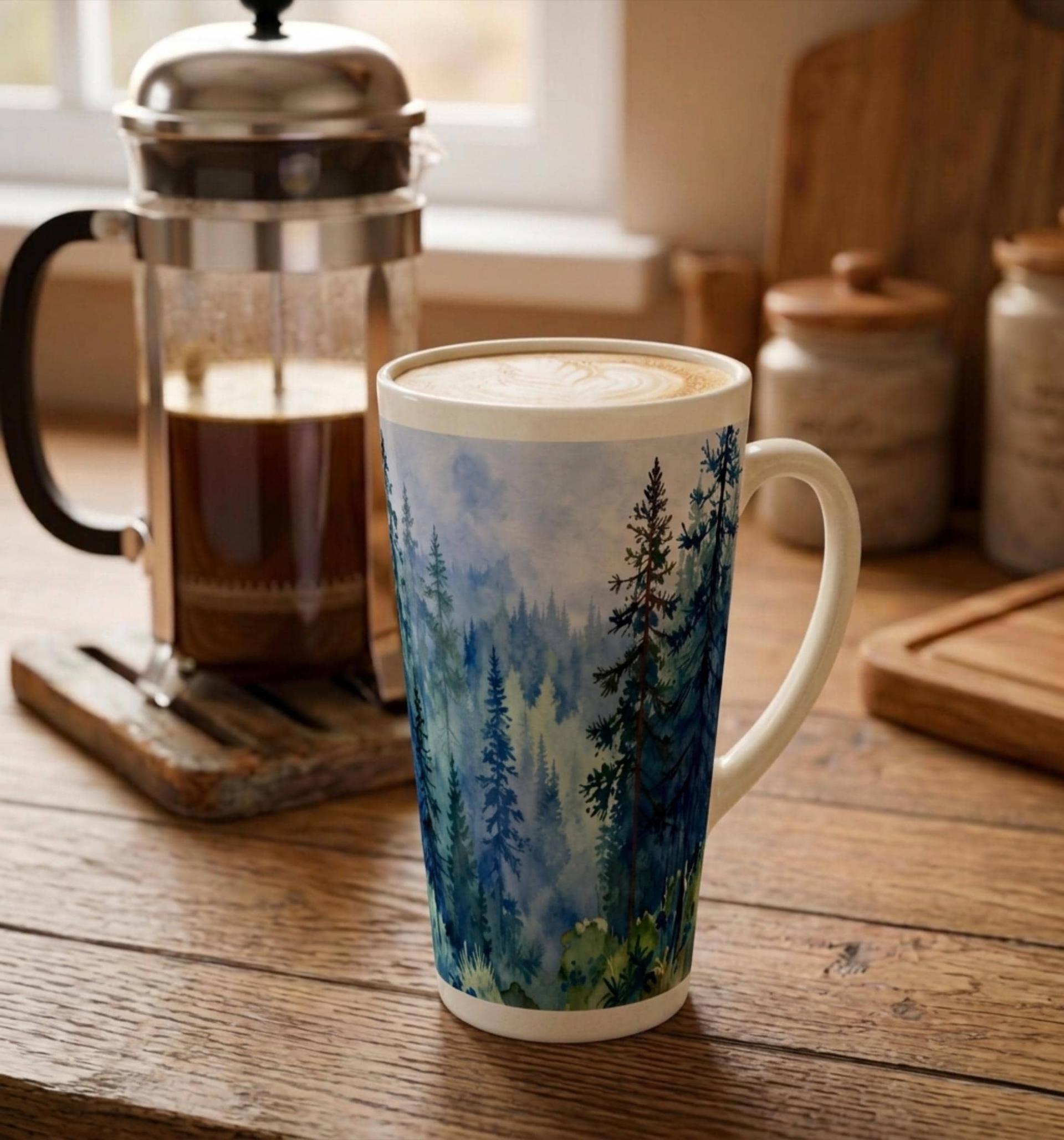 Latte 17oz Ceramic Mug - Coffee or Tea Cup, Extra Tall
