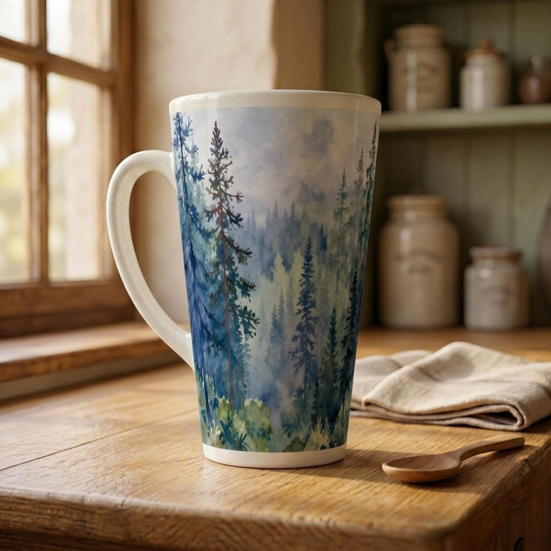 Latte 17oz Ceramic Mug - Coffee or Tea Cup, Extra Tall