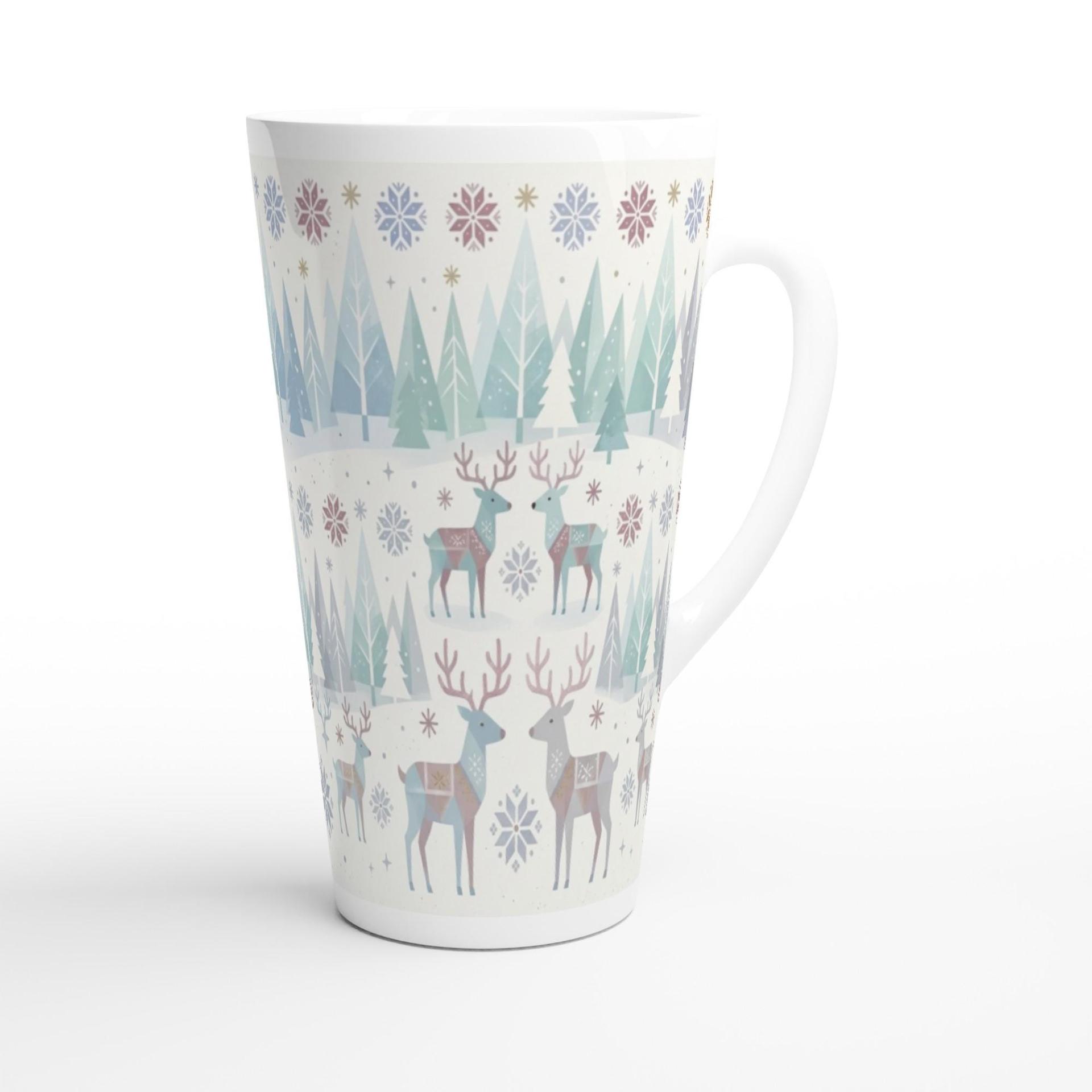 Christmas Mugs, Latte 17oz Ceramic Mug - Coffee or Tea Cup, Extra Tall