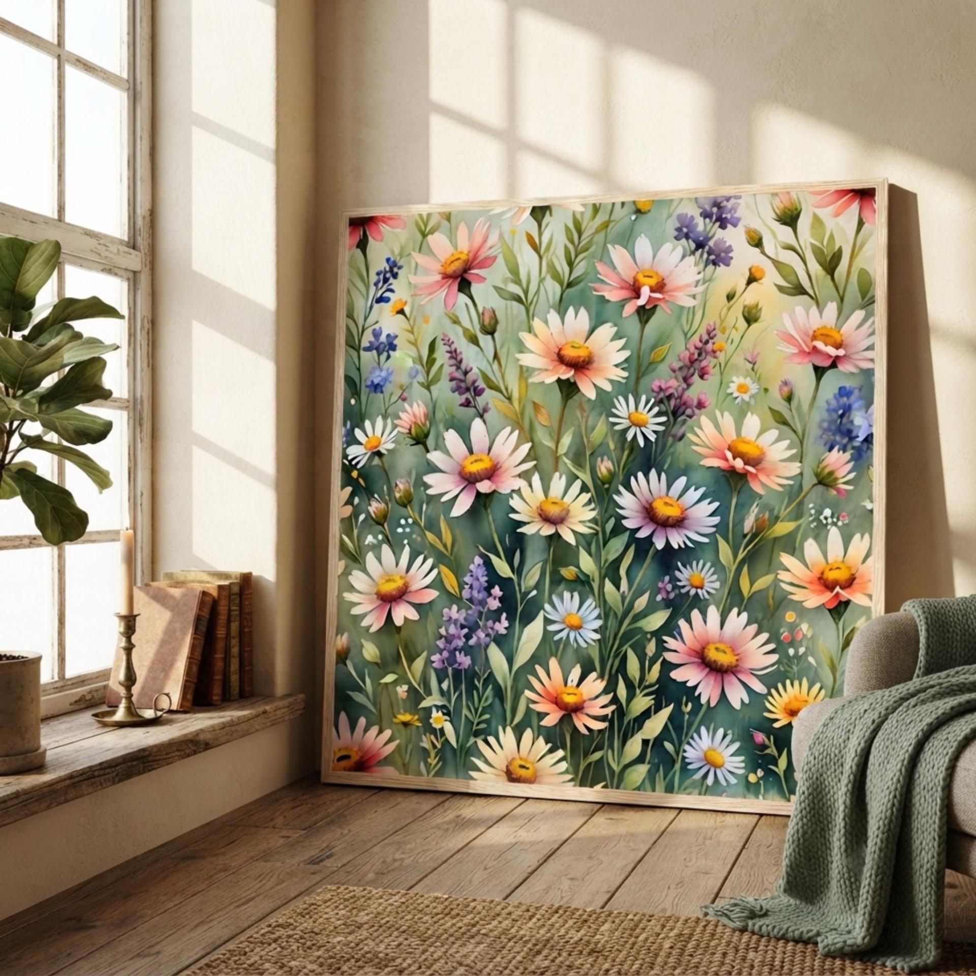 Floral Print - Framed or Unframed - Original Art - Print on Paper
