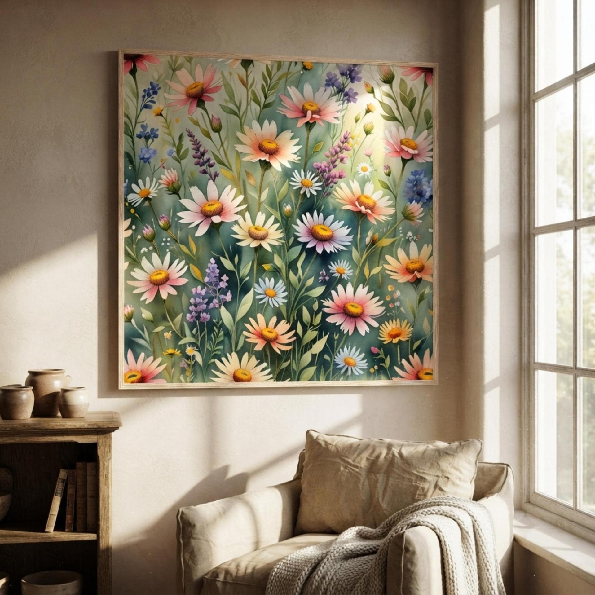 Floral Print - Framed or Unframed - Original Art - Print on Paper