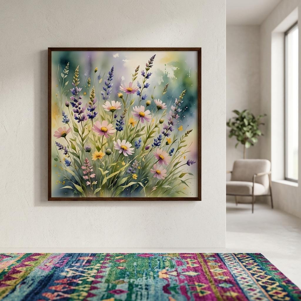 Floral Print - Framed or Unframed - Original Art - Print on Paper