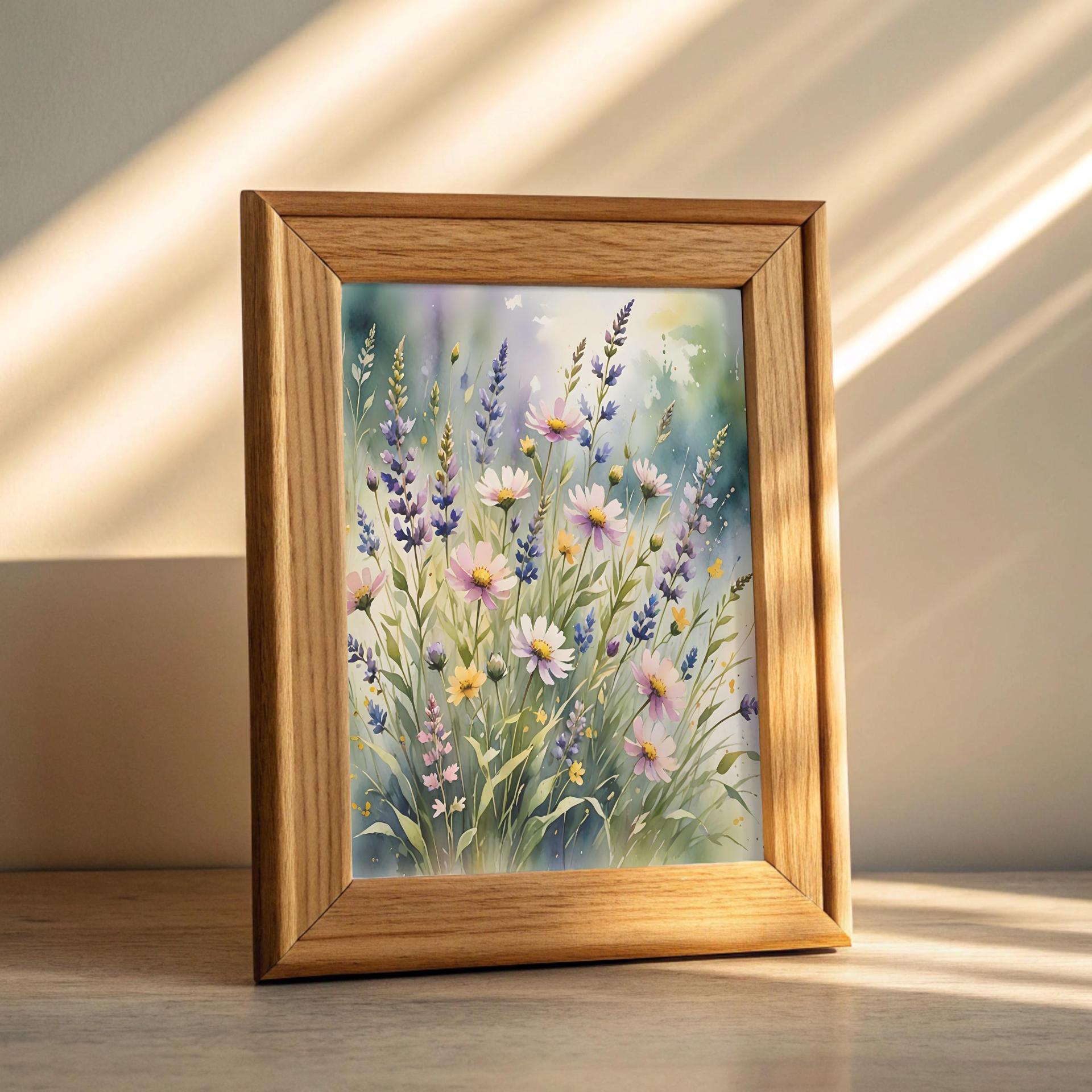 Floral Print - Framed or Unframed - Original Art - Print on Paper