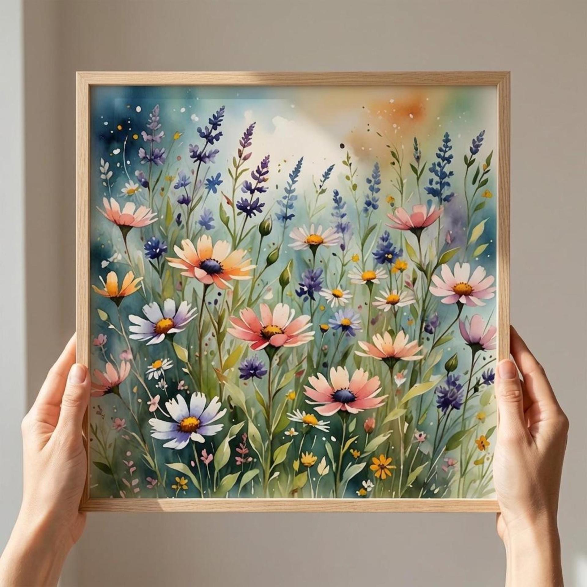 Floral Print - Framed or Unframed - Original Art - Print on Paper