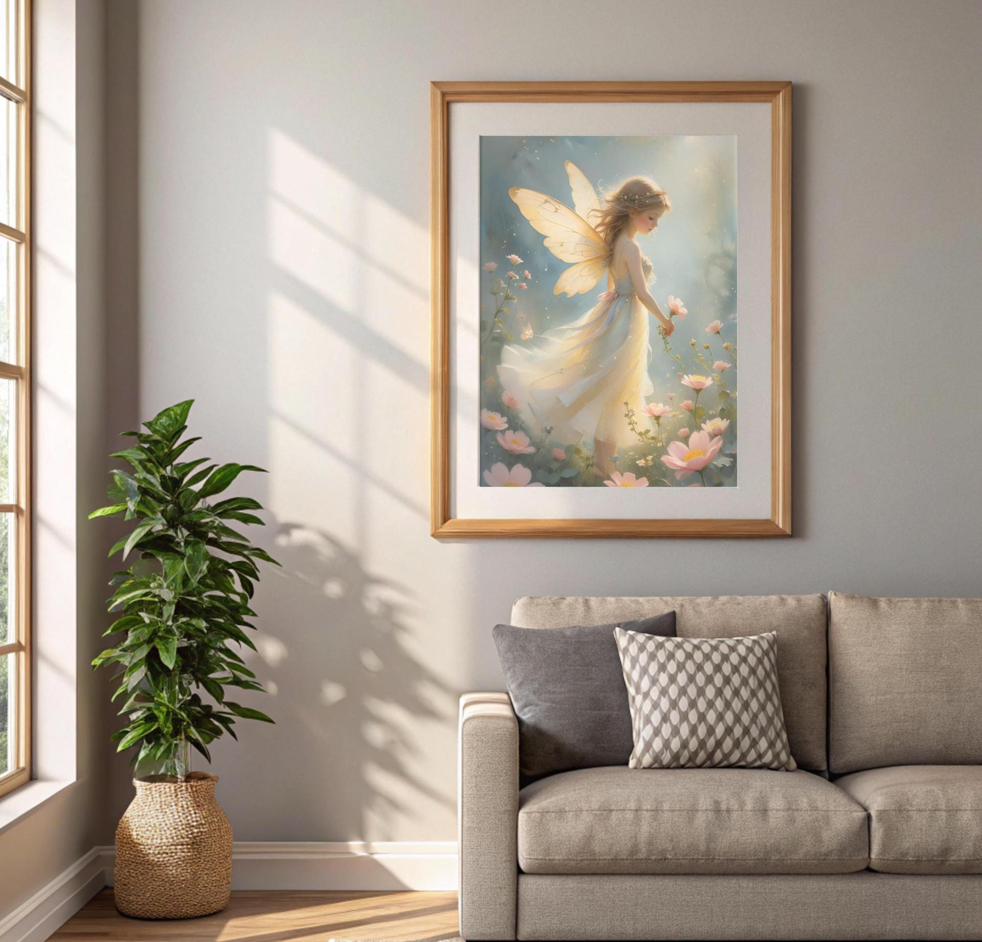 Fairy Print - Framed or Unframed - Original Art - Print on Paper