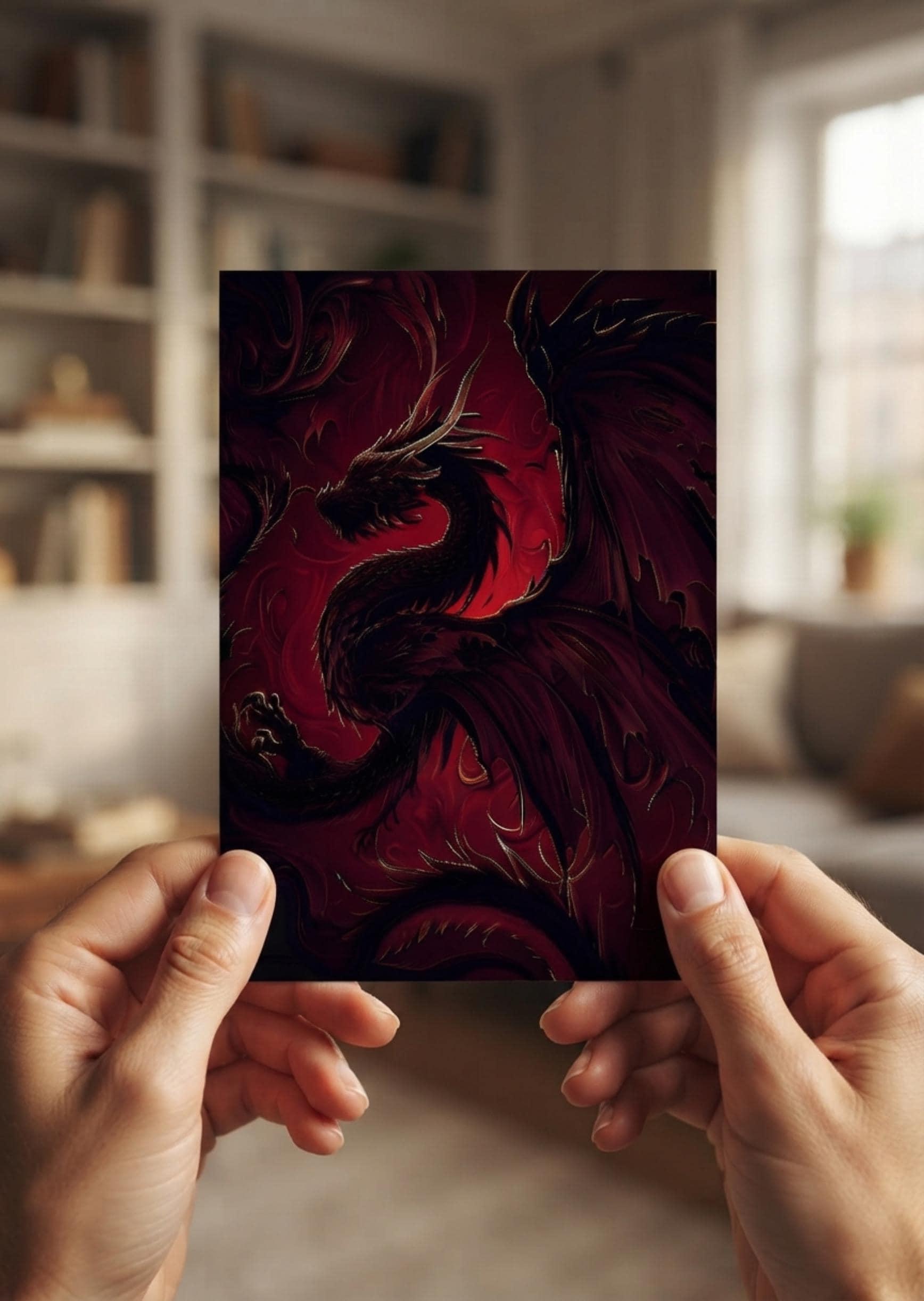 Dragon - Greeting Cards, Birthday Card, Large Notecards