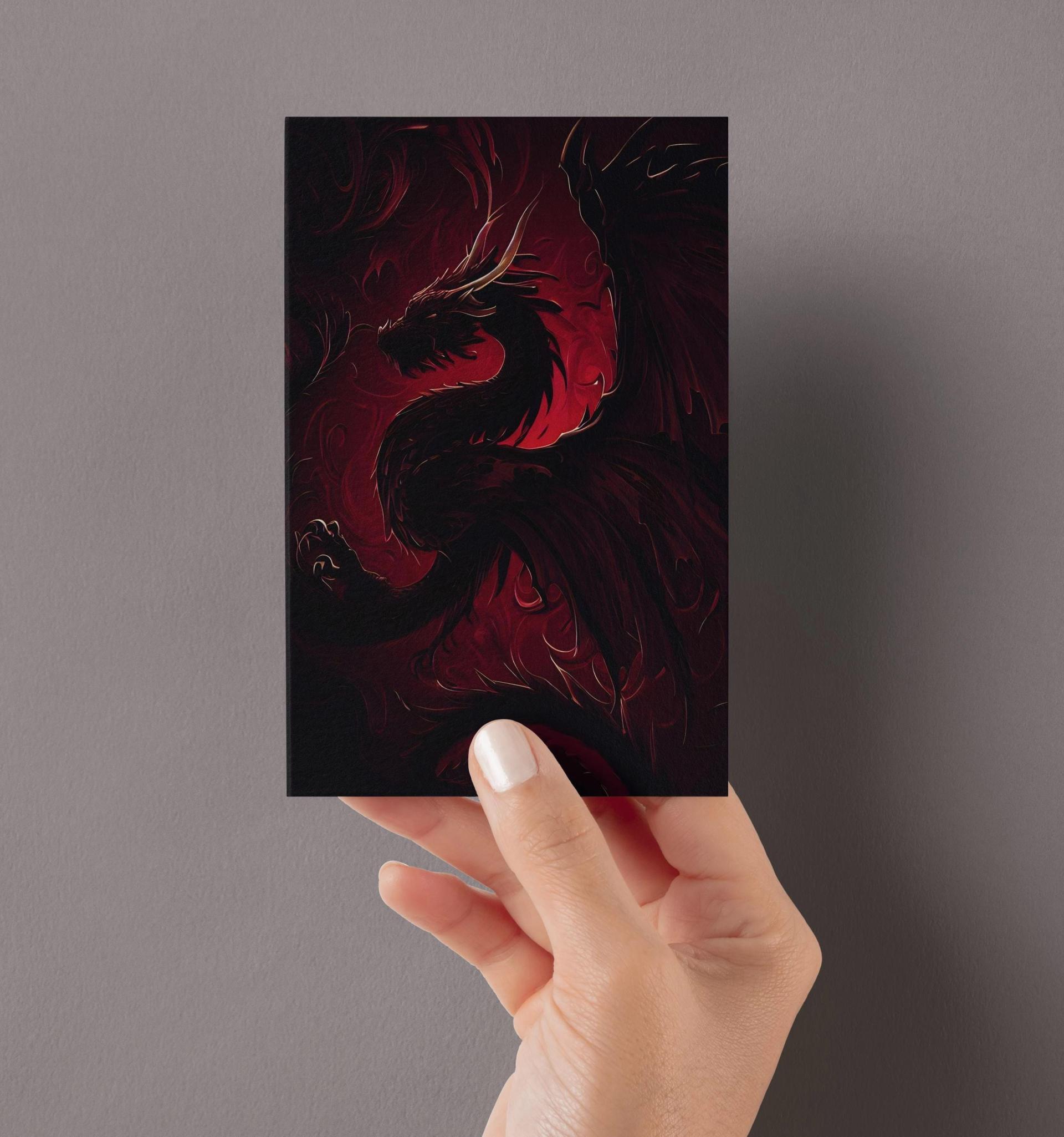 Dragon - Greeting Cards, Birthday Card, Large Notecards