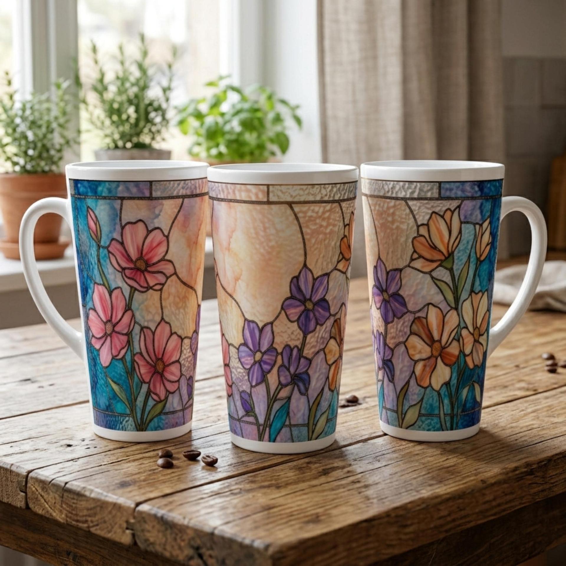 Latte 17oz Ceramic Mug - Coffee or Tea Cup, Extra Tall