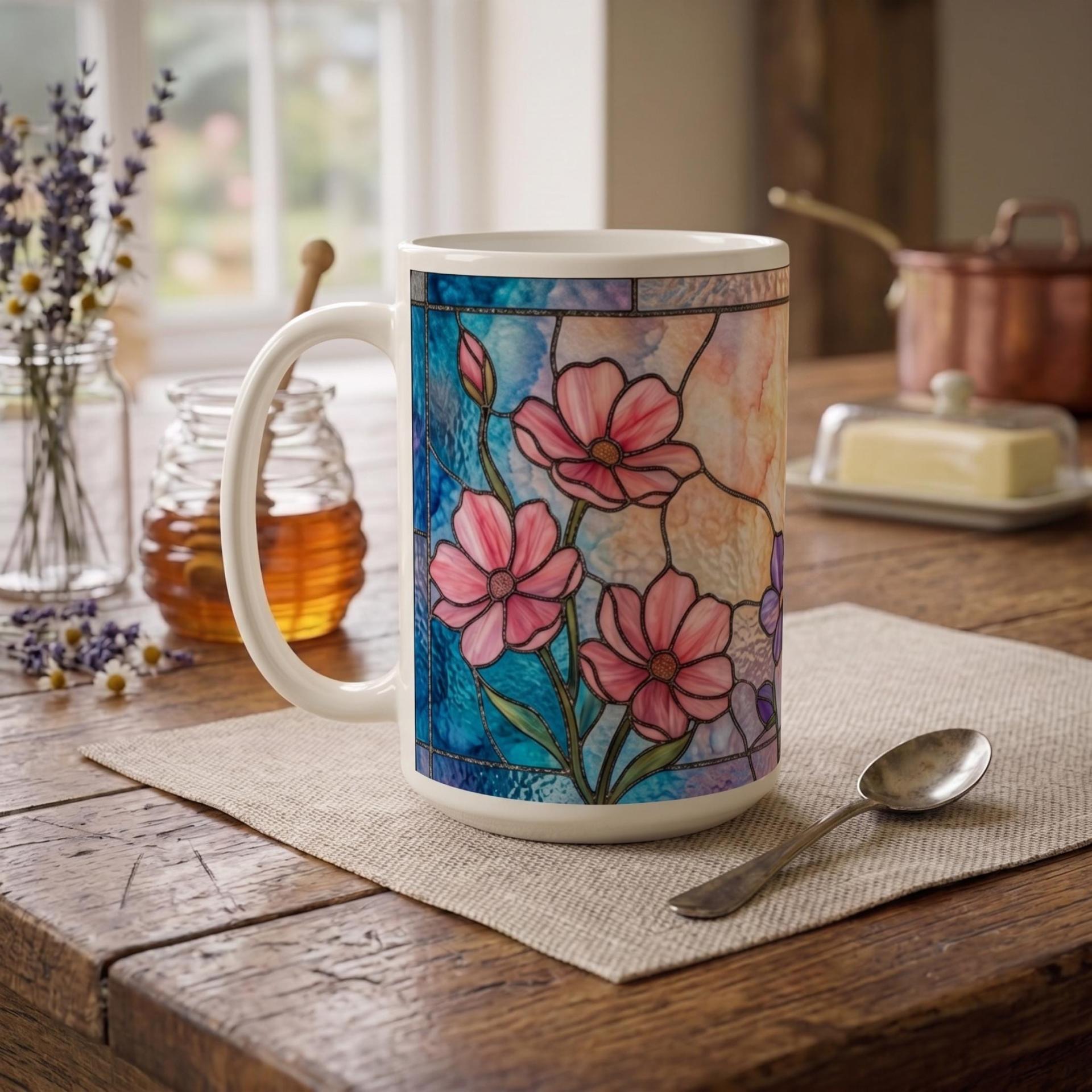 Floral Cups -  Large and Small Ceramic Mugs