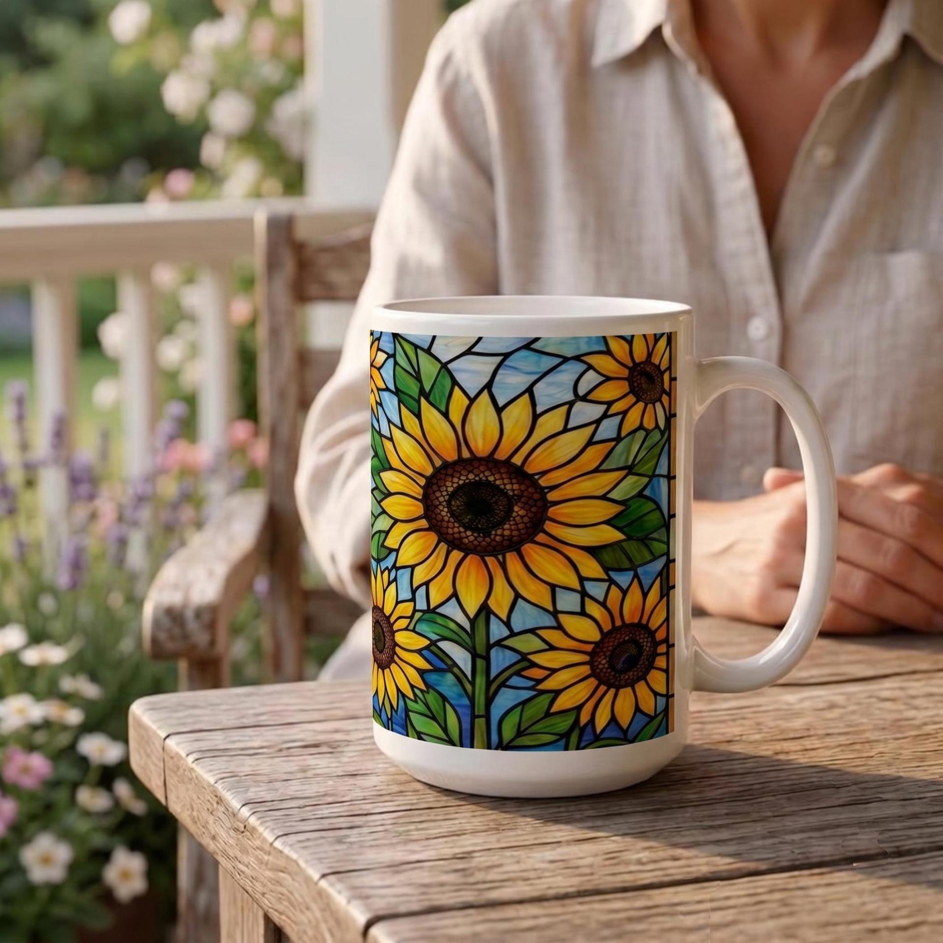 Sunflower Cups Set - Large and Small Mugs