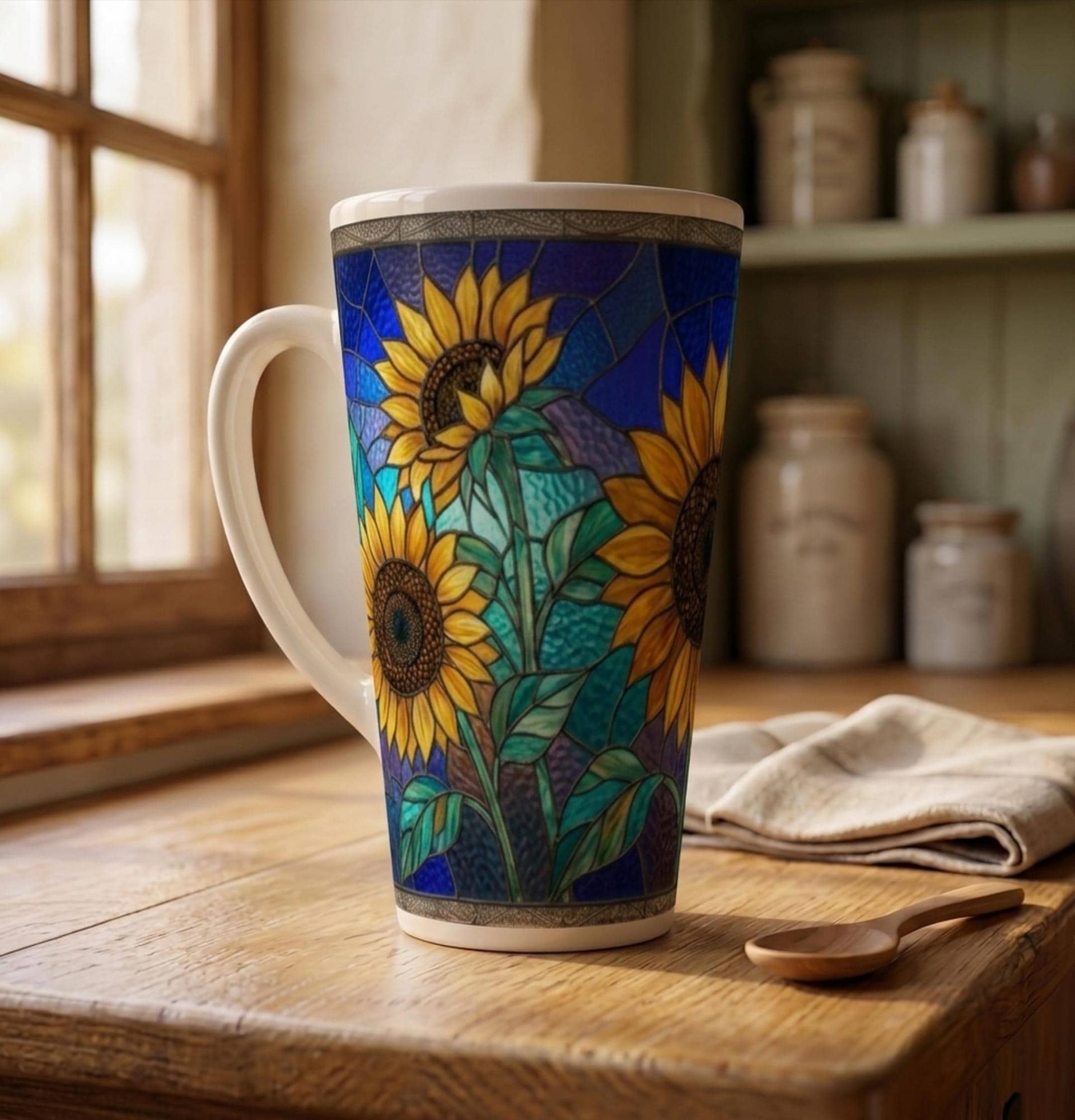 Latte 17oz Ceramic Mug - Coffee or Tea Cup, Extra Tall