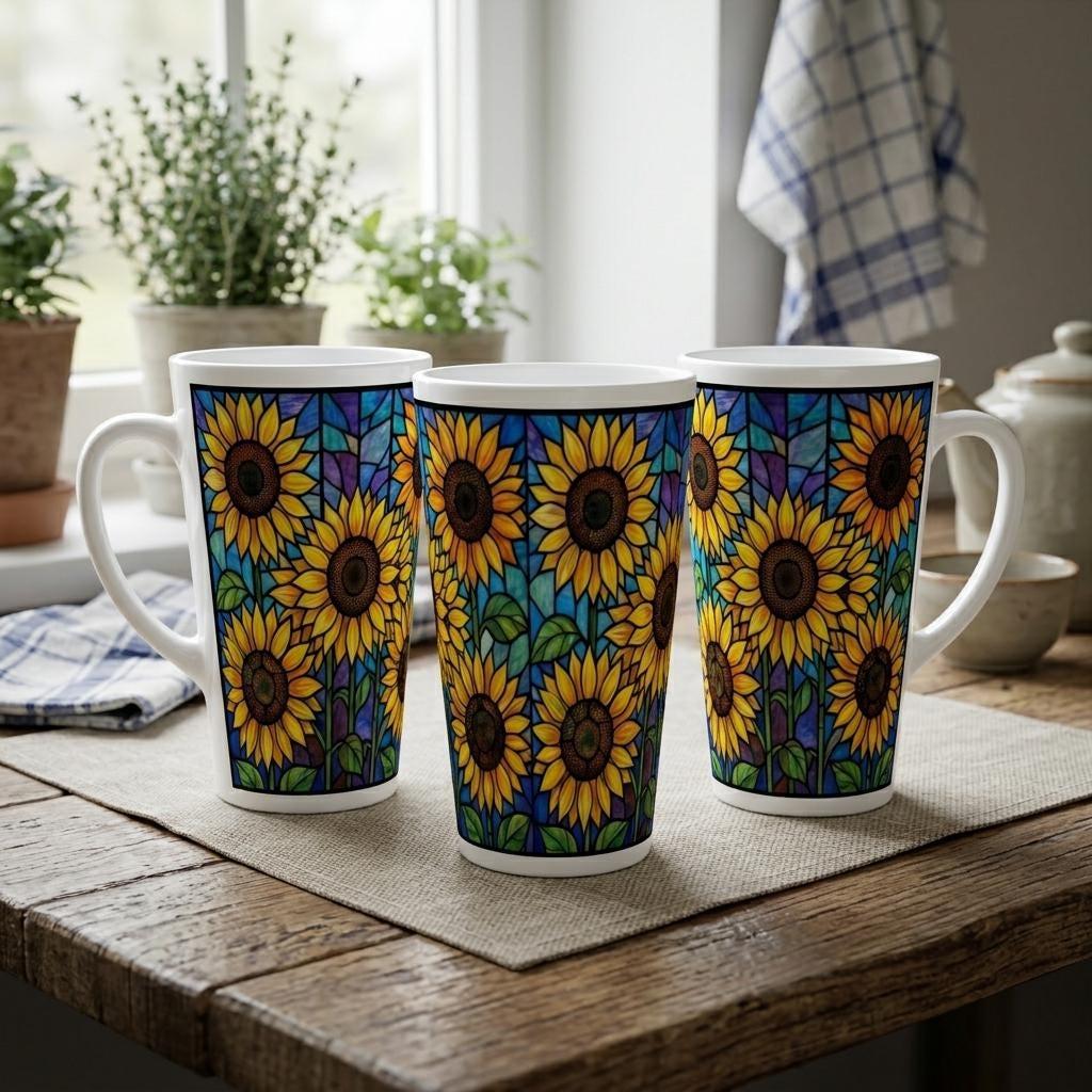 Latte 17oz Ceramic Mug - Coffee or Tea Cup, Extra Tall
