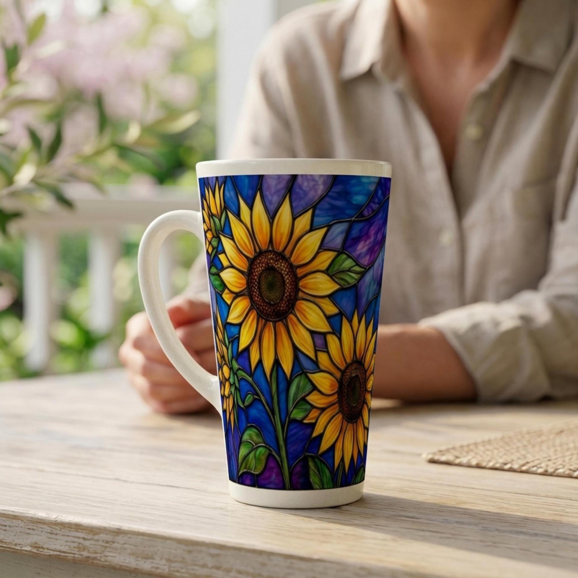 Latte 17oz Ceramic Mug - Coffee or Tea Cup, Extra Tall