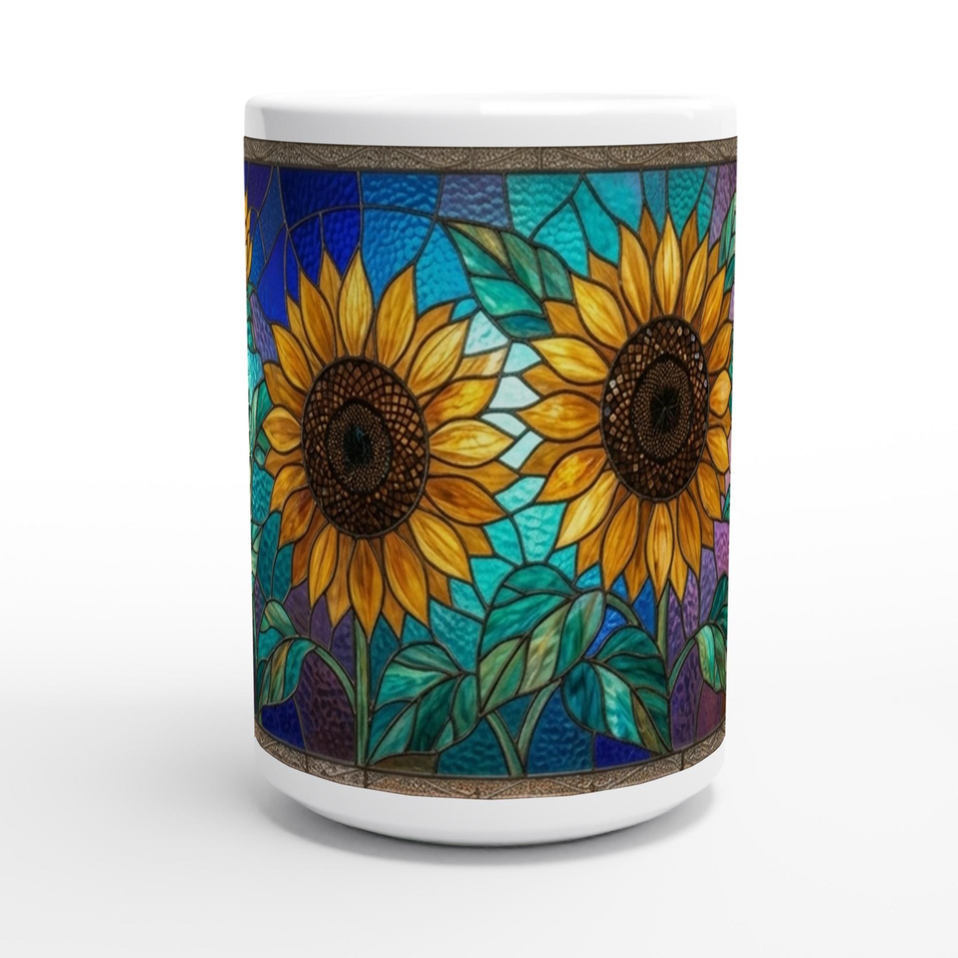 Sunflower Cups Set -  Large and Small Ceramic Mugs
