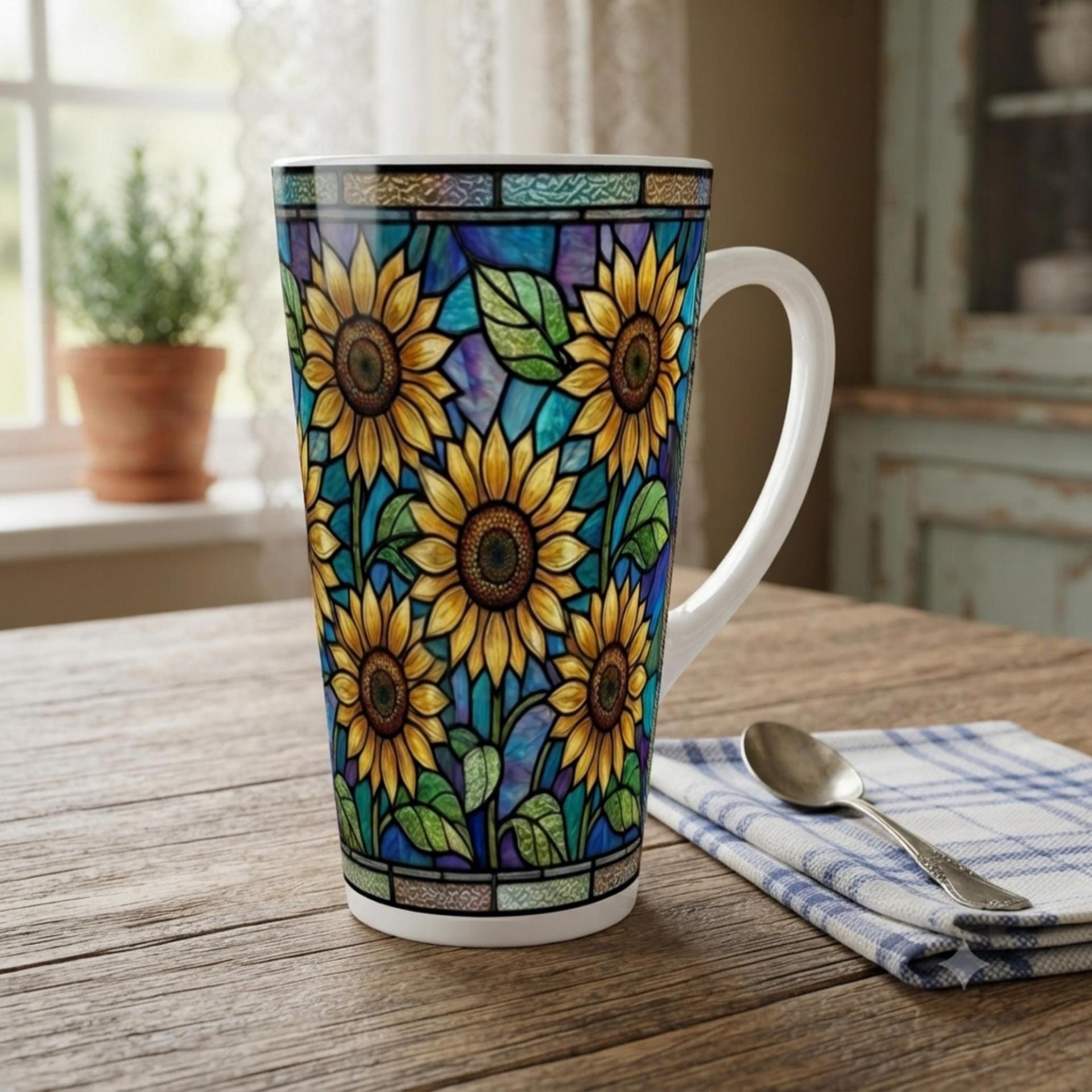 Latte 17oz Ceramic Mug - Coffee or Tea Cup, Extra Tall