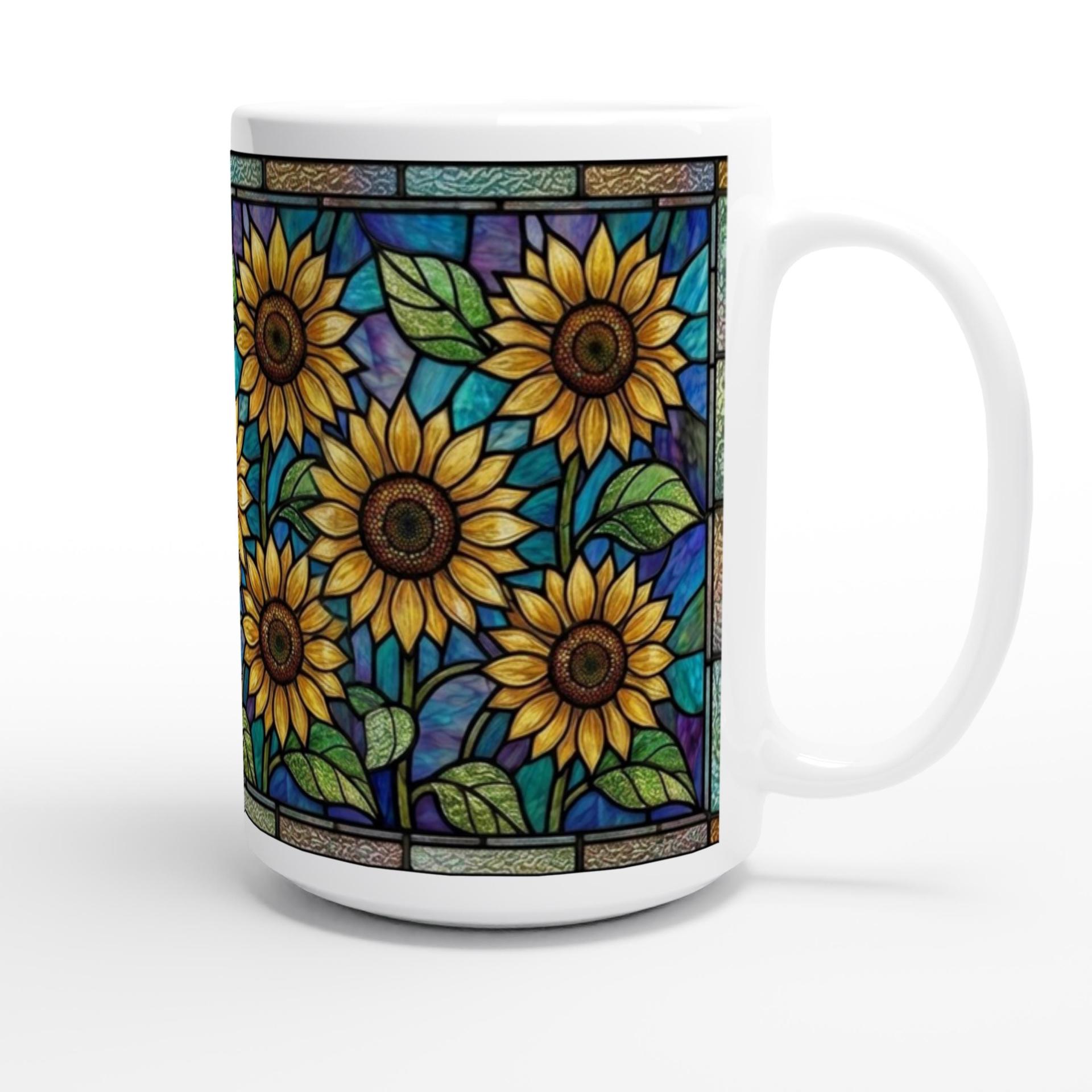 Sunflower Cups Set -  Large and Small Ceramic Mugs