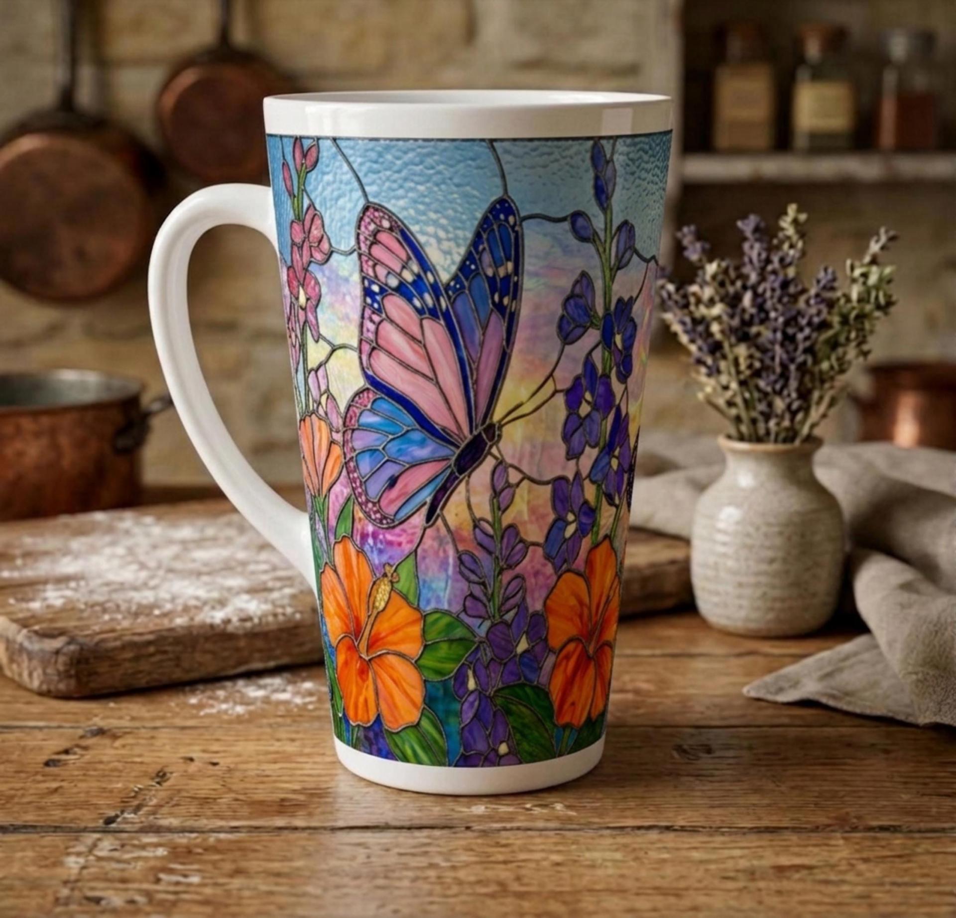 Latte 17oz Ceramic Mug - Coffee or Tea Cup, Extra Tall