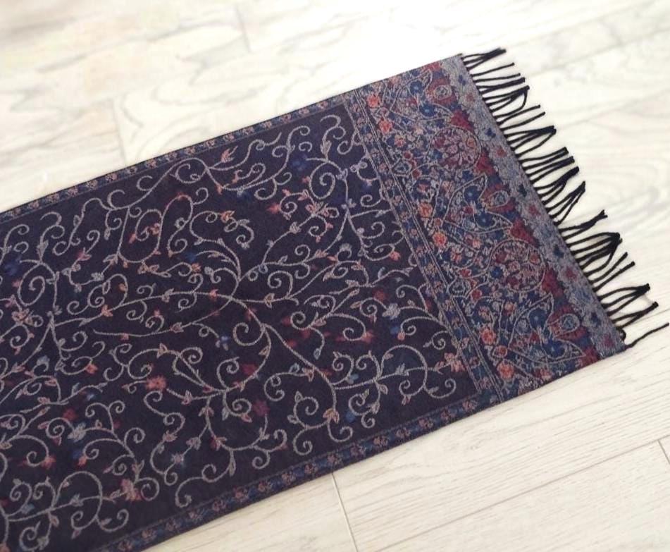 Thick & Soft Pashmina Shawl and Scarf for Women, Jacquard Brocade, Blanket Shawl