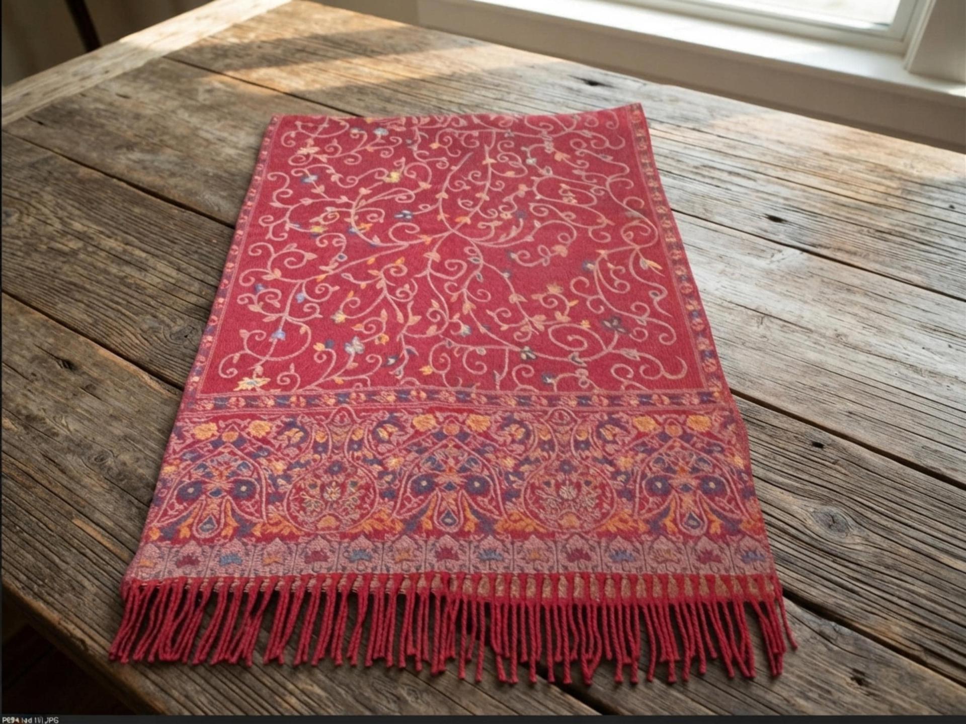 Thick & Soft Pashmina Shawl and Scarf for Women, Jacquard Brocade, Blanket Shawl