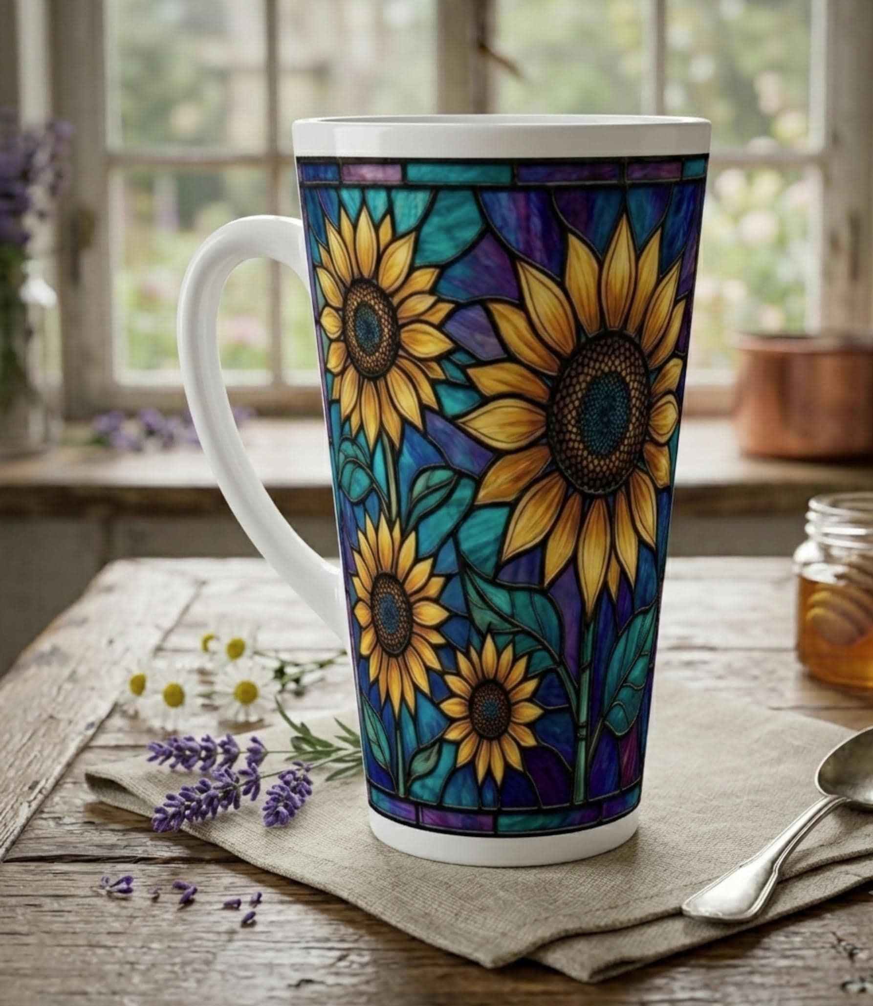 Latte 17oz Ceramic Mug - Coffee or Tea Cup, Extra Tall