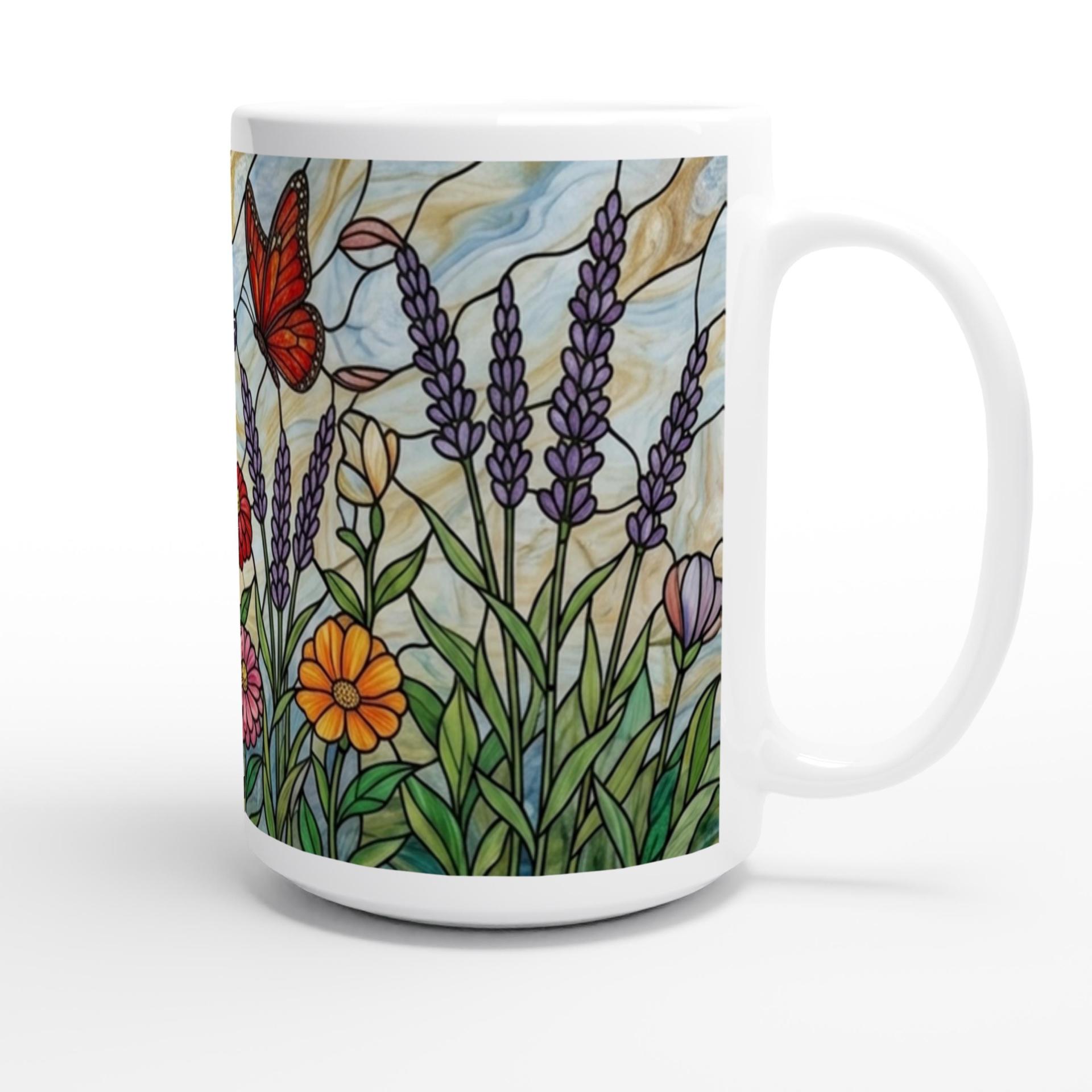 Butterfly Cups Set -  Large and Small Ceramic Mugs