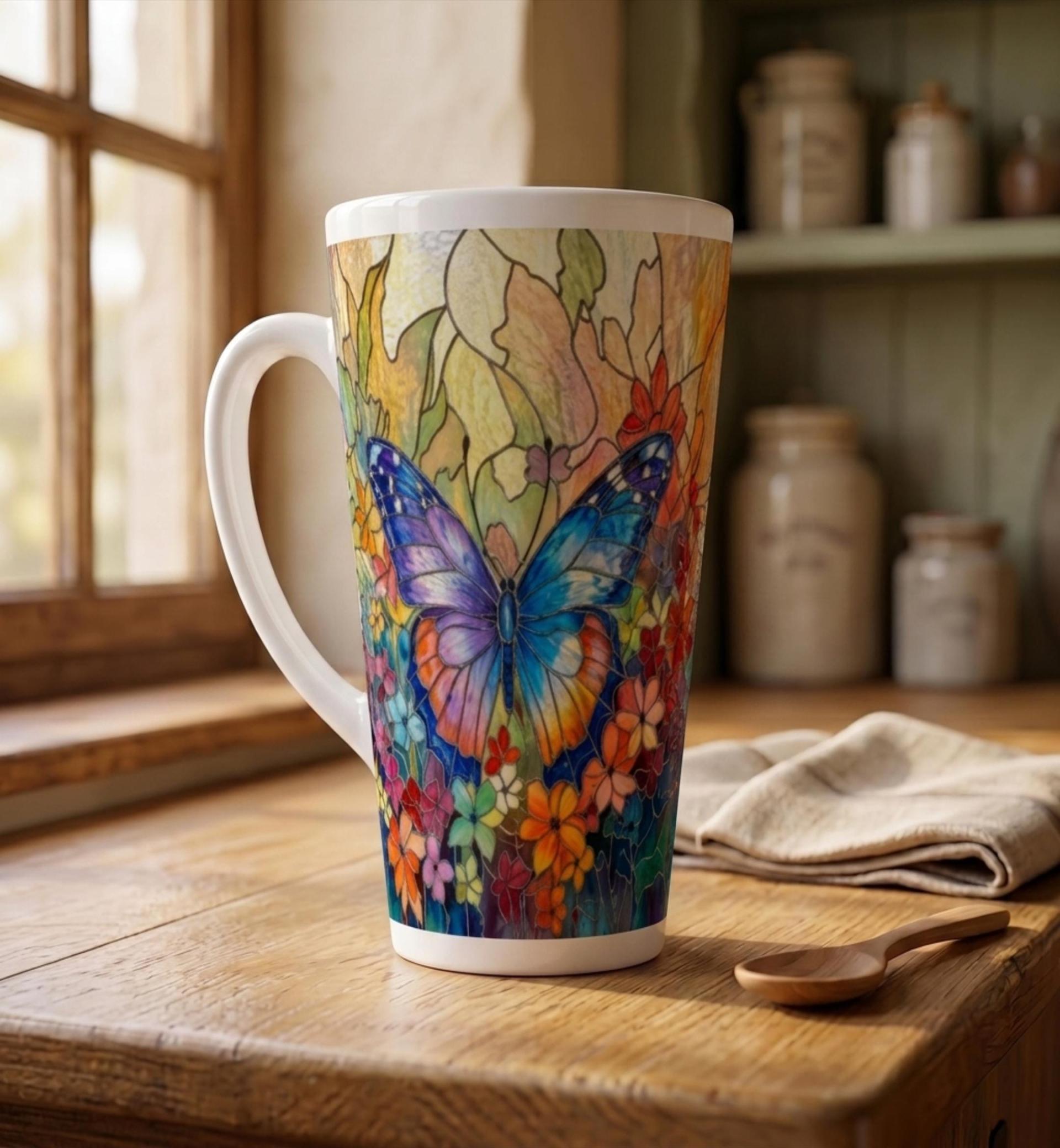 Latte 17oz Ceramic Mug - Coffee or Tea Cup, Extra Tall