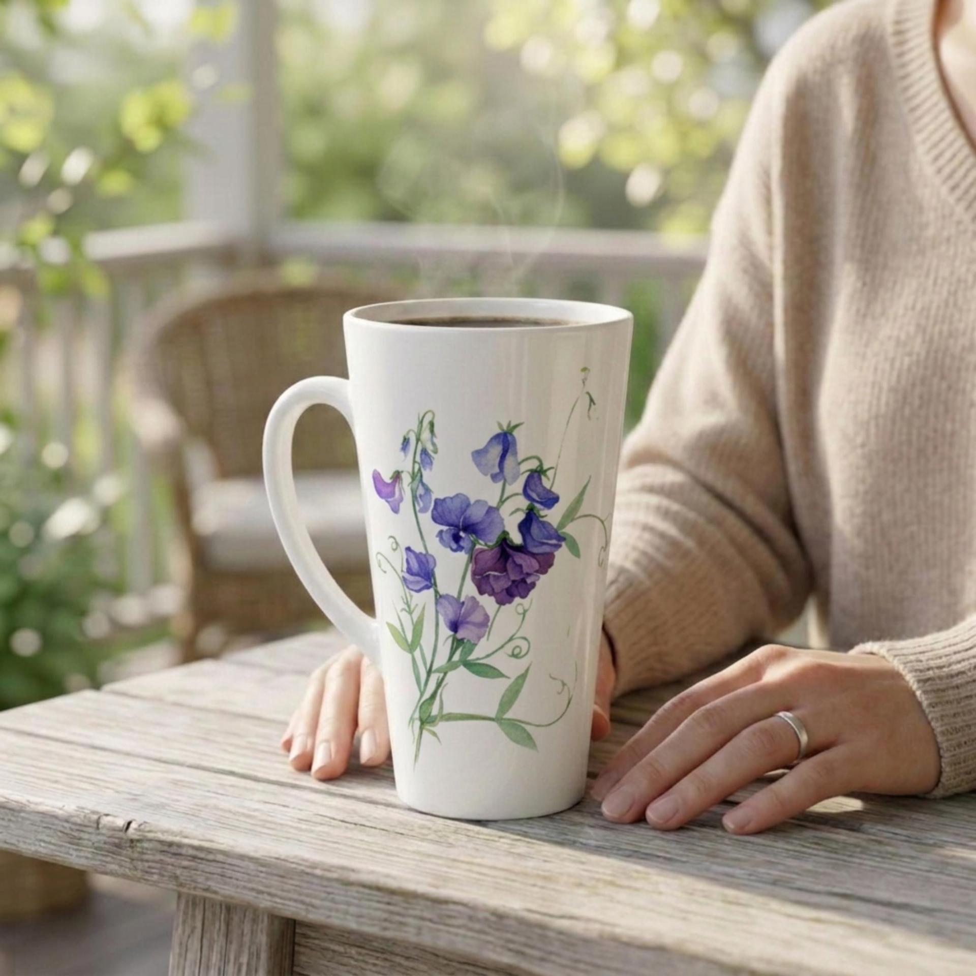 Latte 17oz Ceramic Mug - Coffee or Tea Cup, Extra Tall