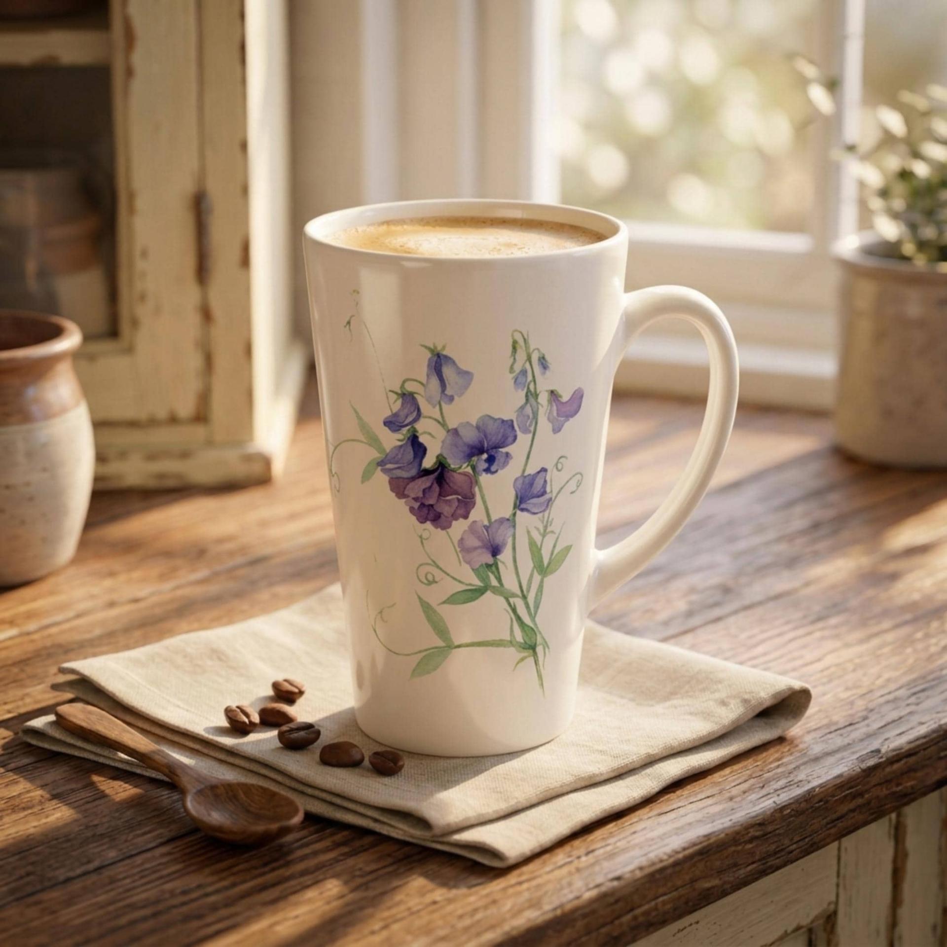 Latte 17oz Ceramic Mug - Coffee or Tea Cup, Extra Tall