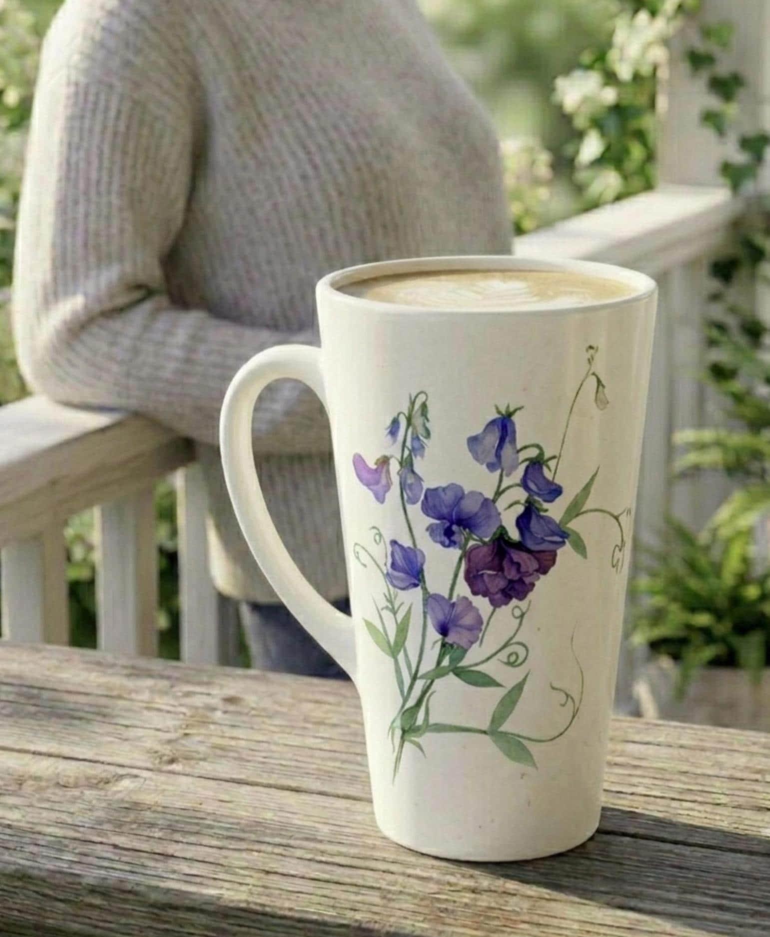 Latte 17oz Ceramic Mug - Coffee or Tea Cup, Extra Tall
