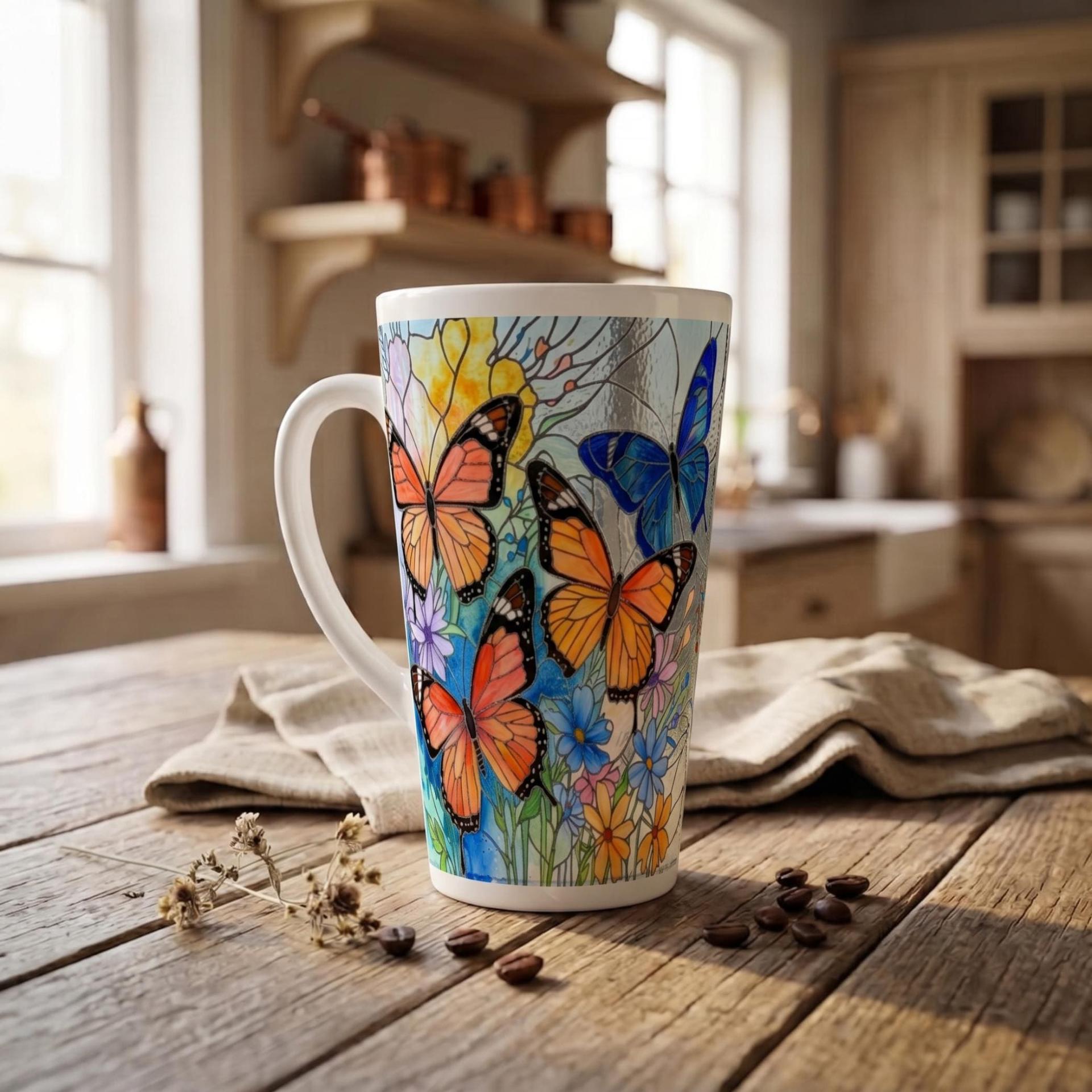 Latte 17oz Ceramic Mug - Coffee or Tea Cup, Extra Tall