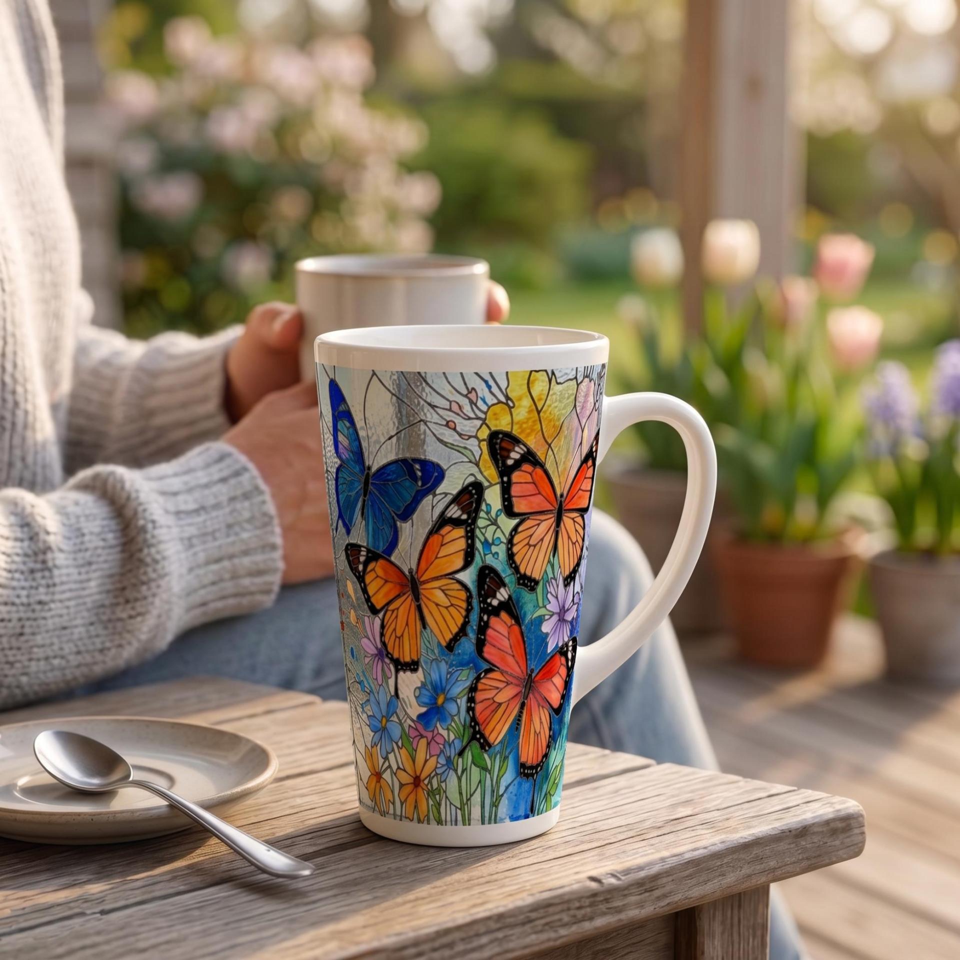 Latte 17oz Ceramic Mug - Coffee or Tea Cup, Extra Tall